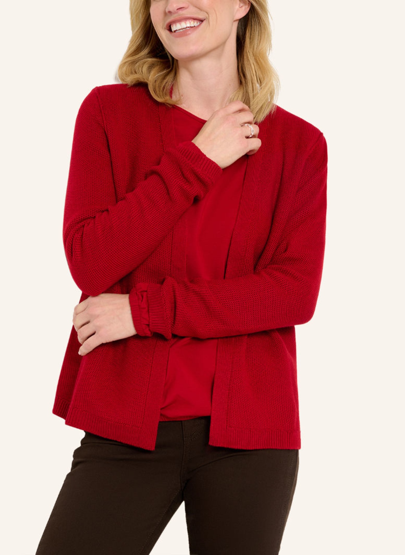 ANIQUE in STYLE BRAX Strickjacke rot