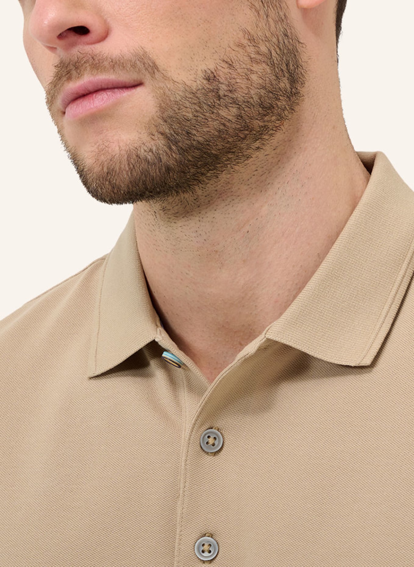 BRAX Piqué-Poloshirt STYLE PETE, Farbe: BEIGE (Bild 3)
