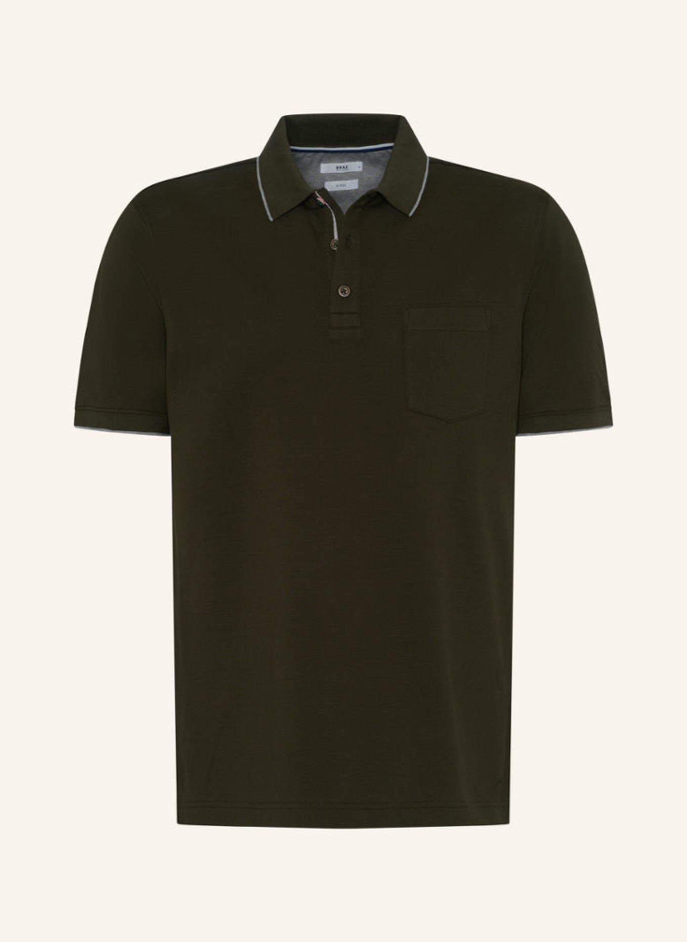 BRAX Piqué-Poloshirt STYLE PETE, Farbe: KHAKI (Bild 1)