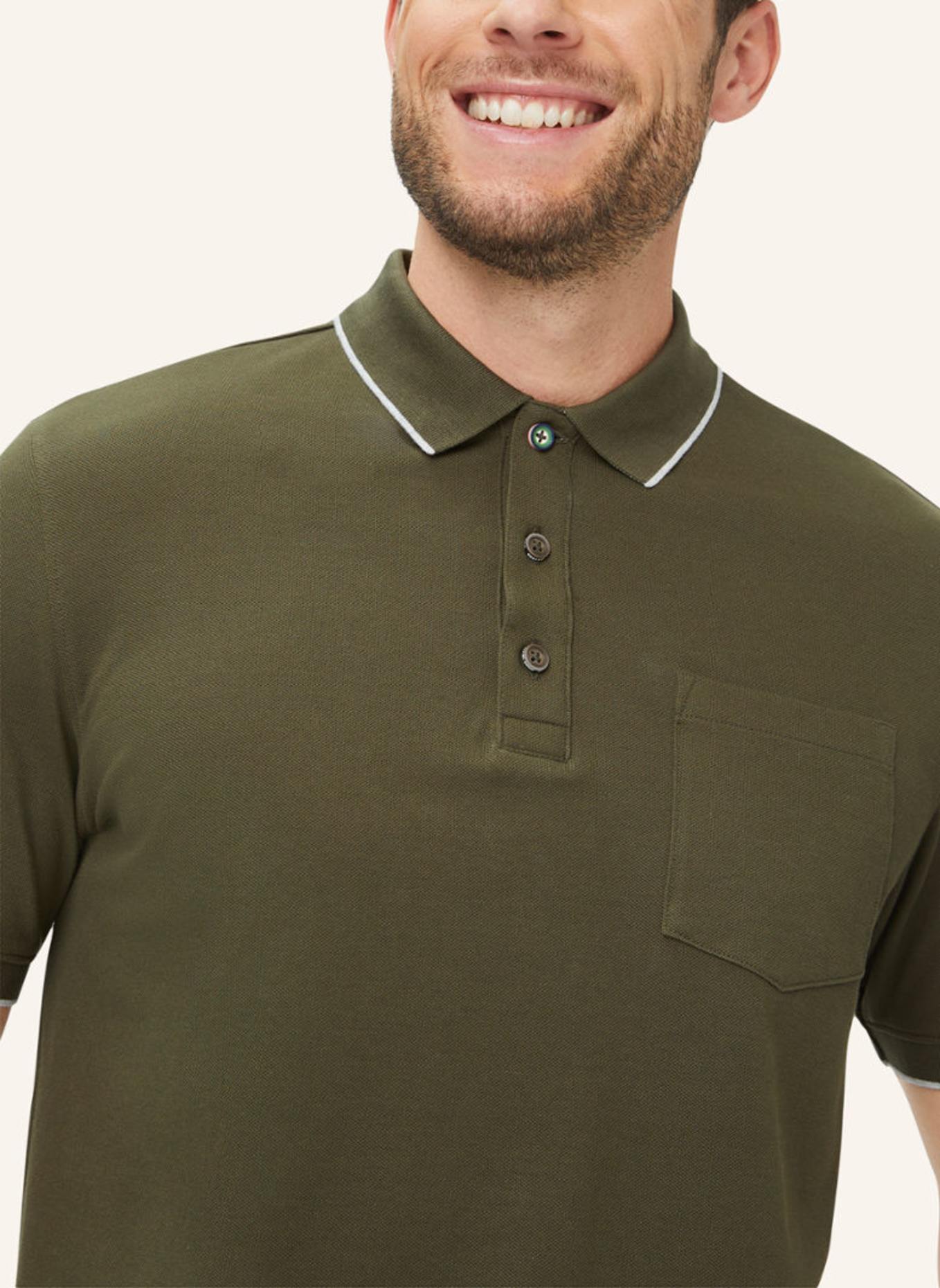 BRAX Piqué-Poloshirt STYLE PETE, Farbe: KHAKI (Bild 3)