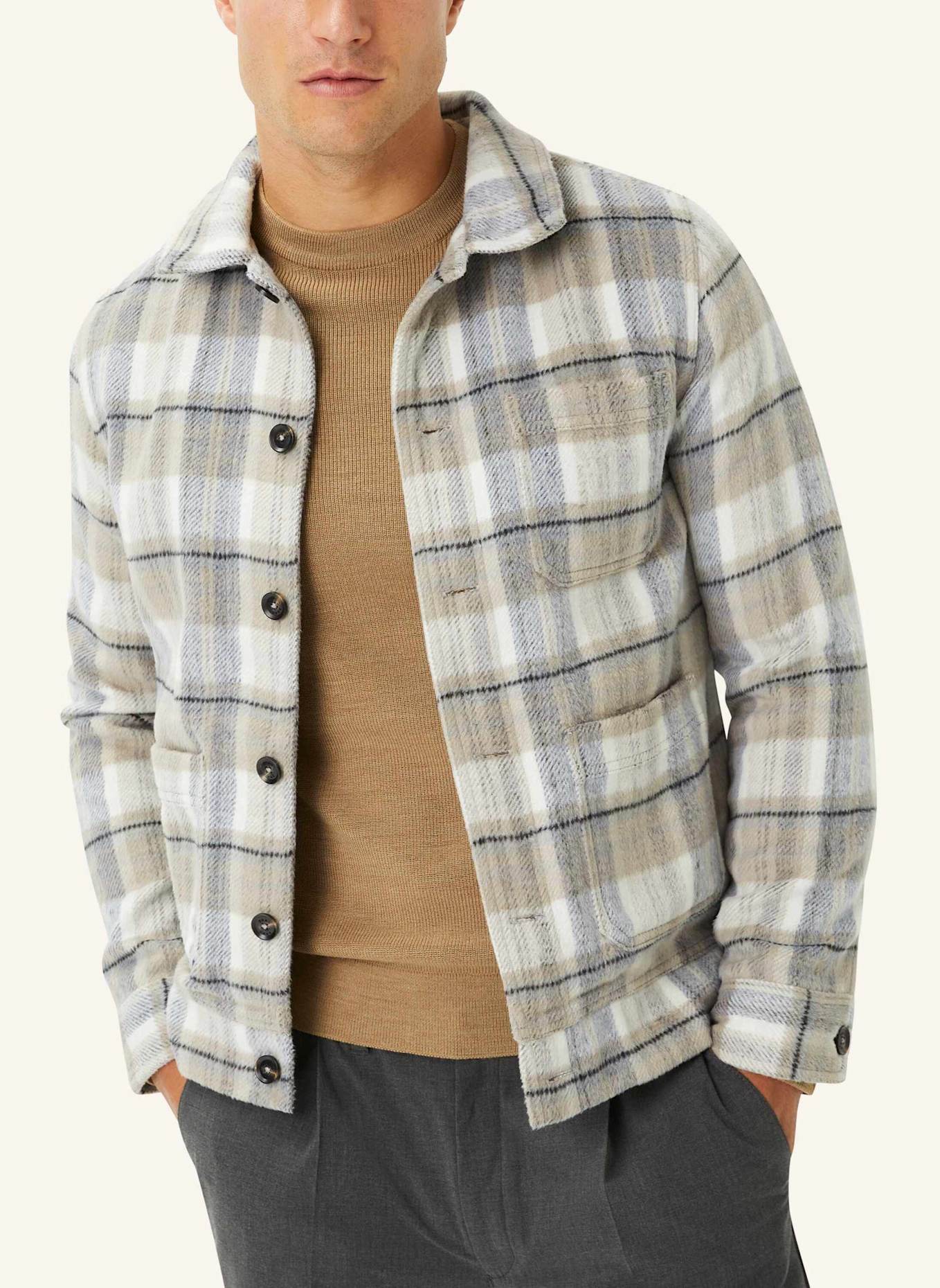 BRAX Sweatjacke STYLE SANTIAGO, Farbe: BEIGE (Bild 4)