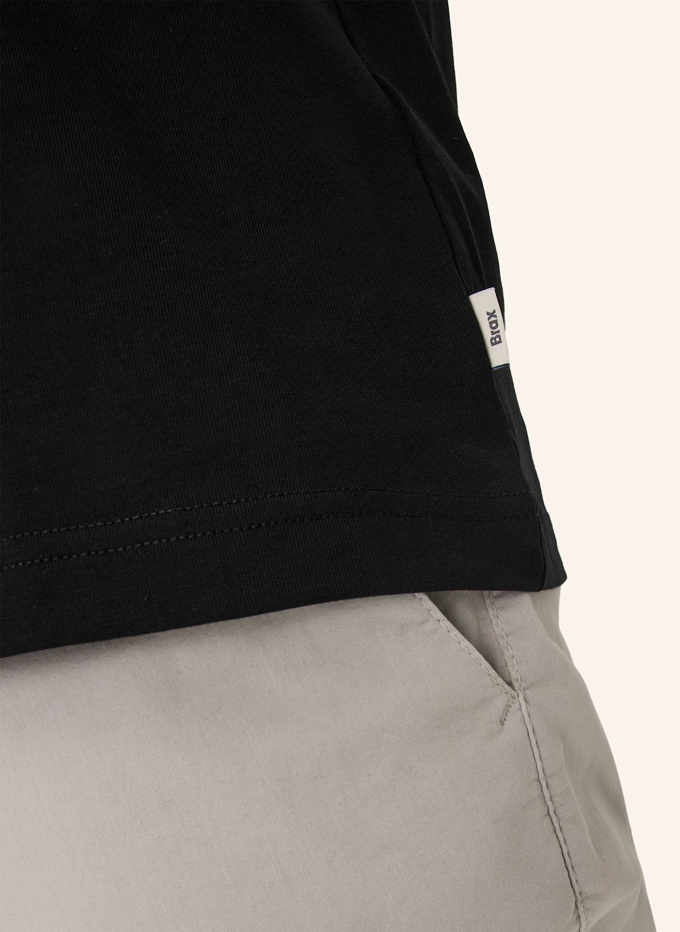 BRAX T-Shirt STYLE TED: SCHWARZ