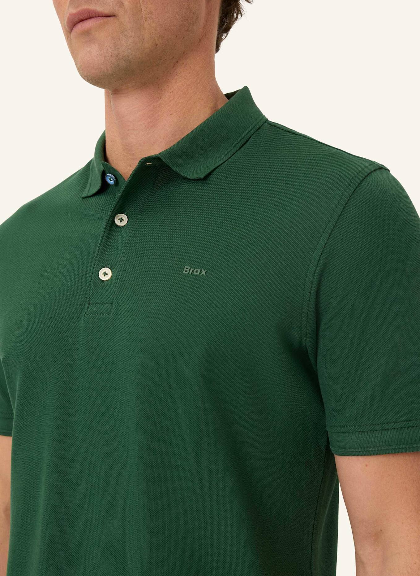 BRAX Piqué-Poloshirt STYLE PETE: DUNKELGRÜN