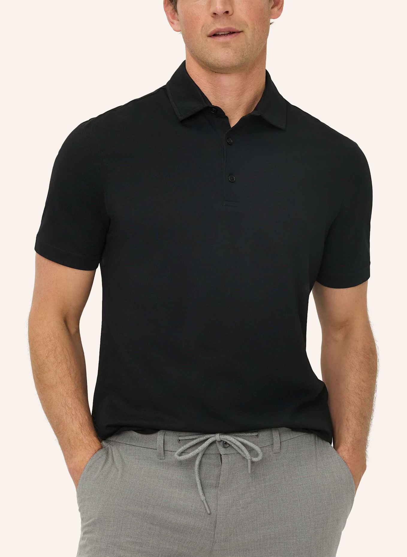 BRAX Piqué-Poloshirt STYLE PEPE: SCHWARZ