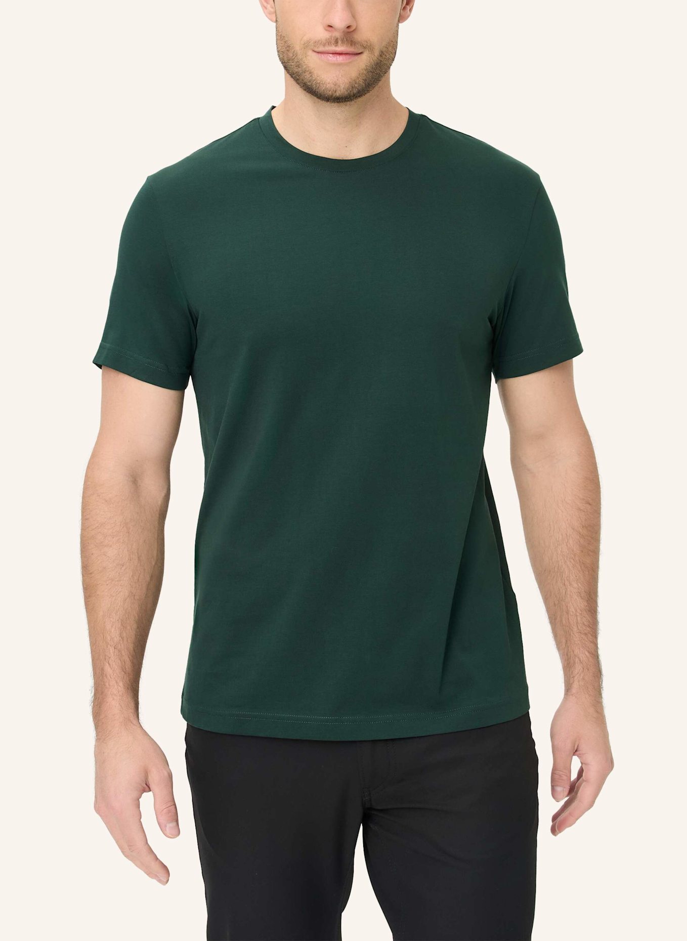 BRAX T-Shirt STYLE TED: DUNKELGRÜN