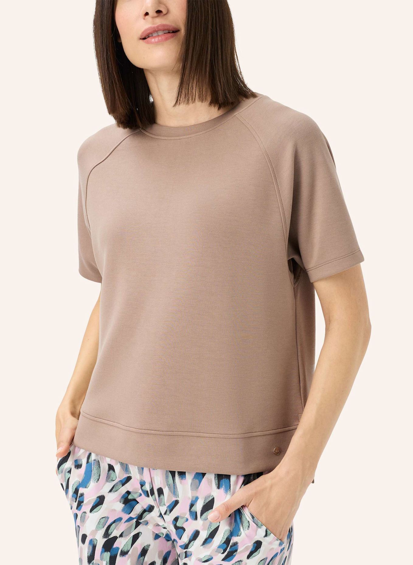 BRAX Sweatshirt STYLE BAILEE: TAUPE