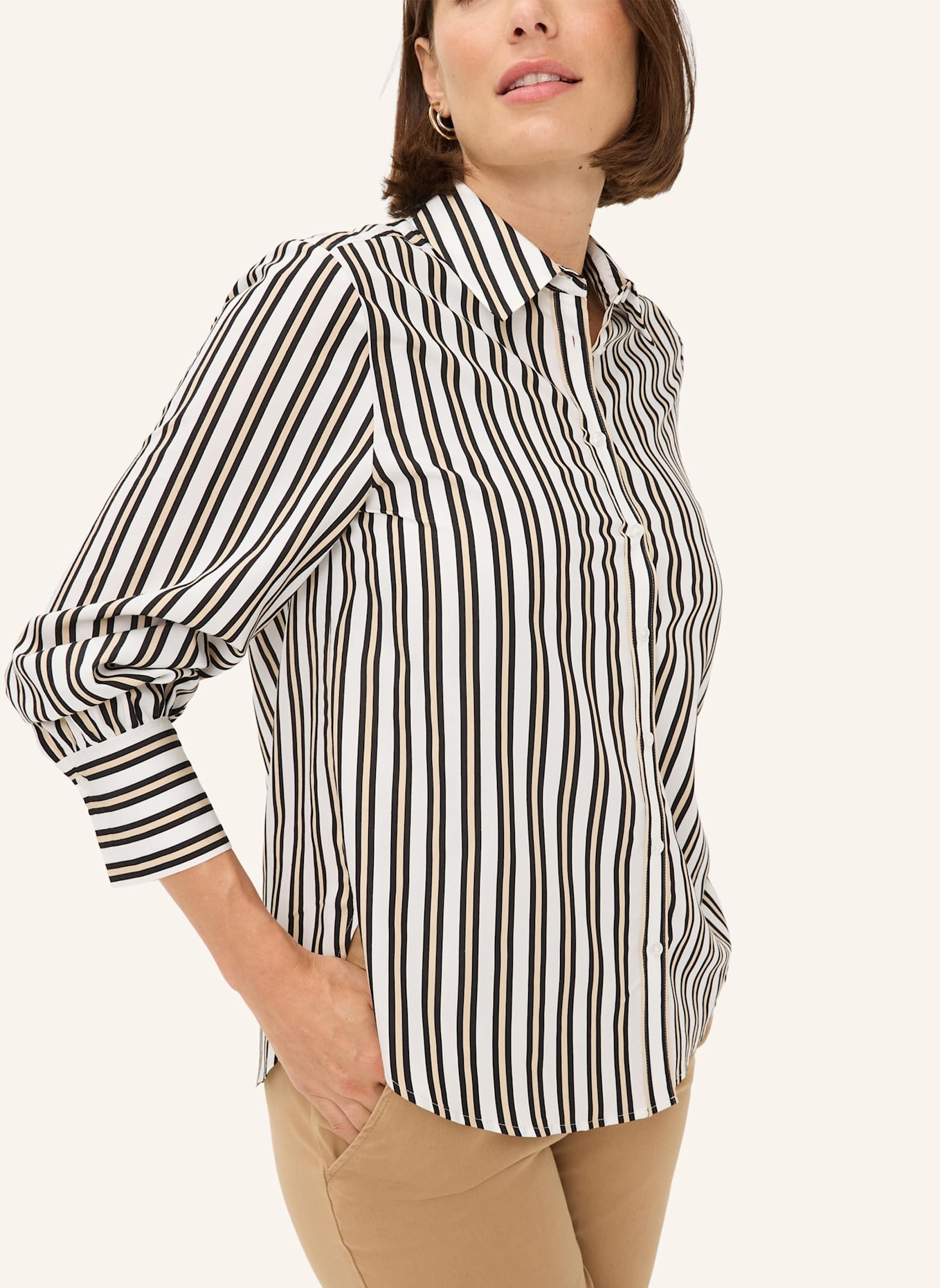 BRAX Hemdbluse STYLE VIC: SCHWARZ