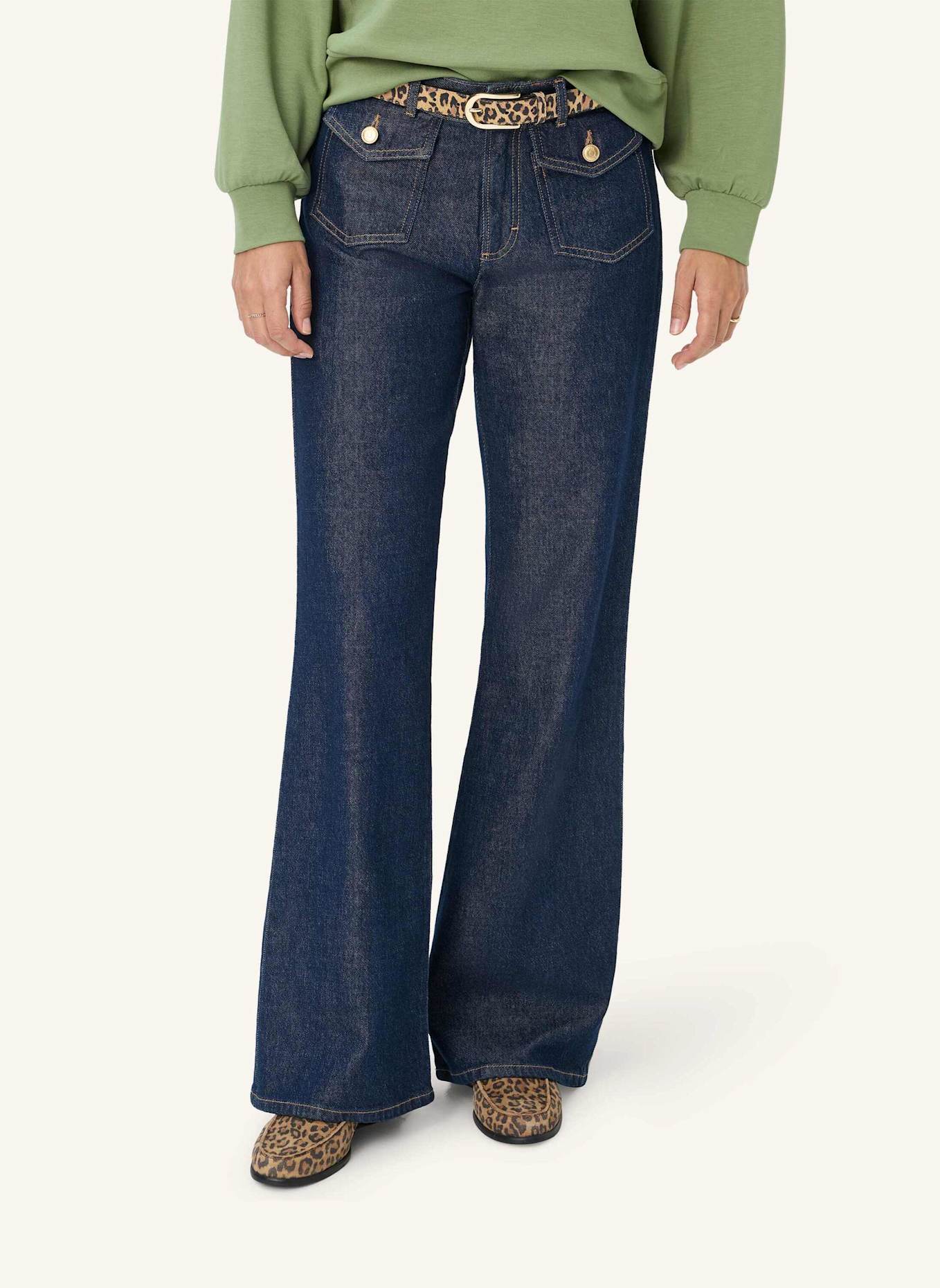 BRAX Palazzohose STYLE MAINE: DUNKELBLAU