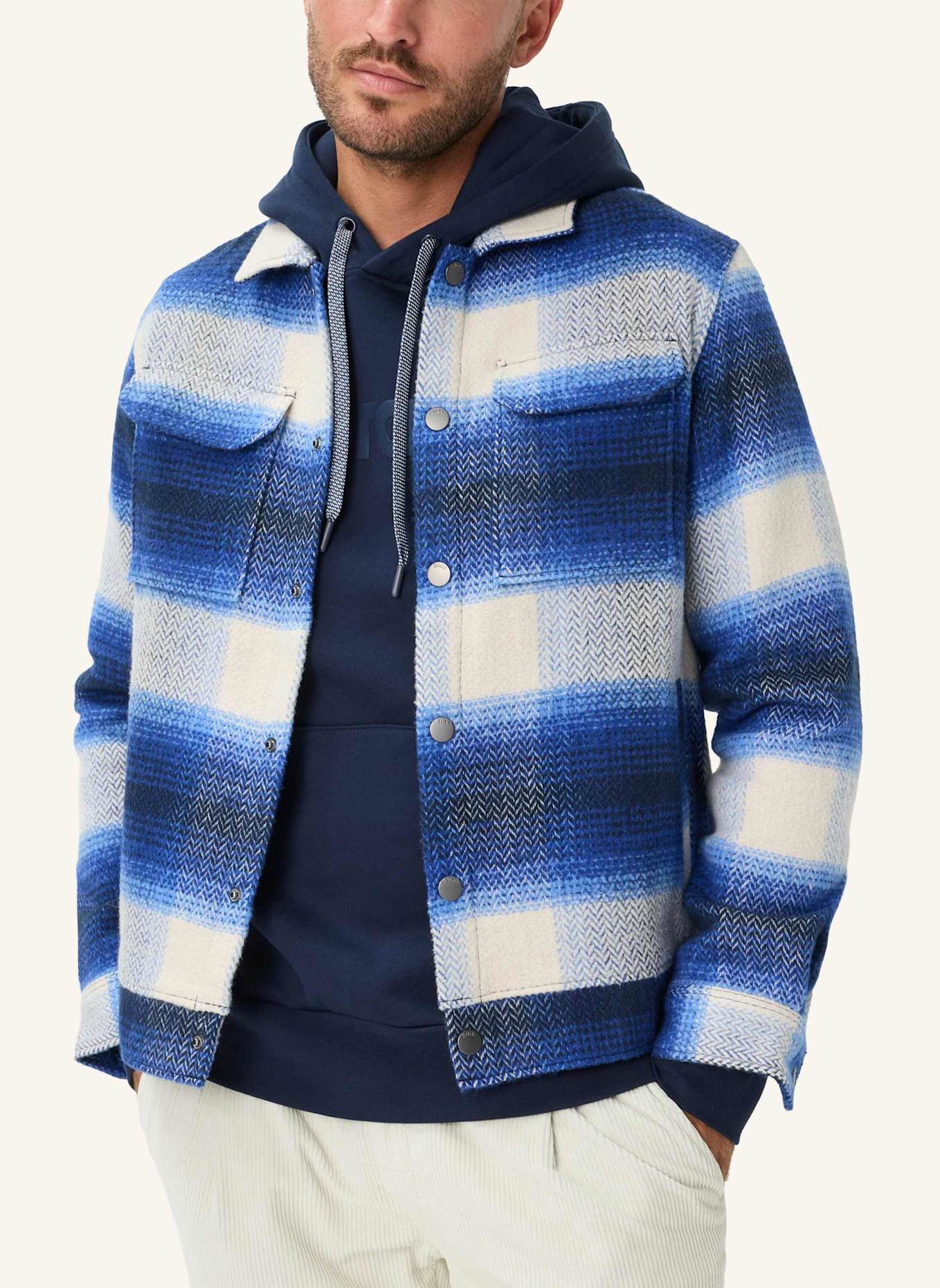 BRAX Sweatjacke STYLE SANTIAGO: BLAU