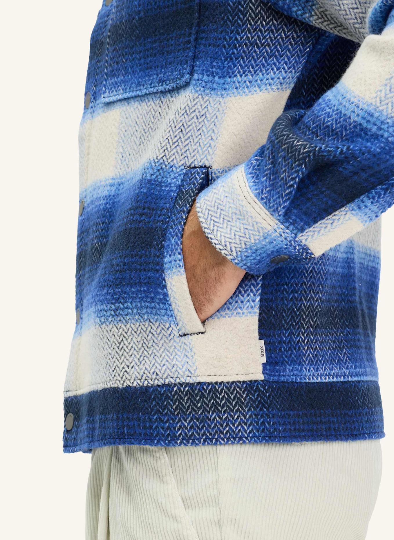 BRAX Sweatjacke STYLE SANTIAGO: BLAU