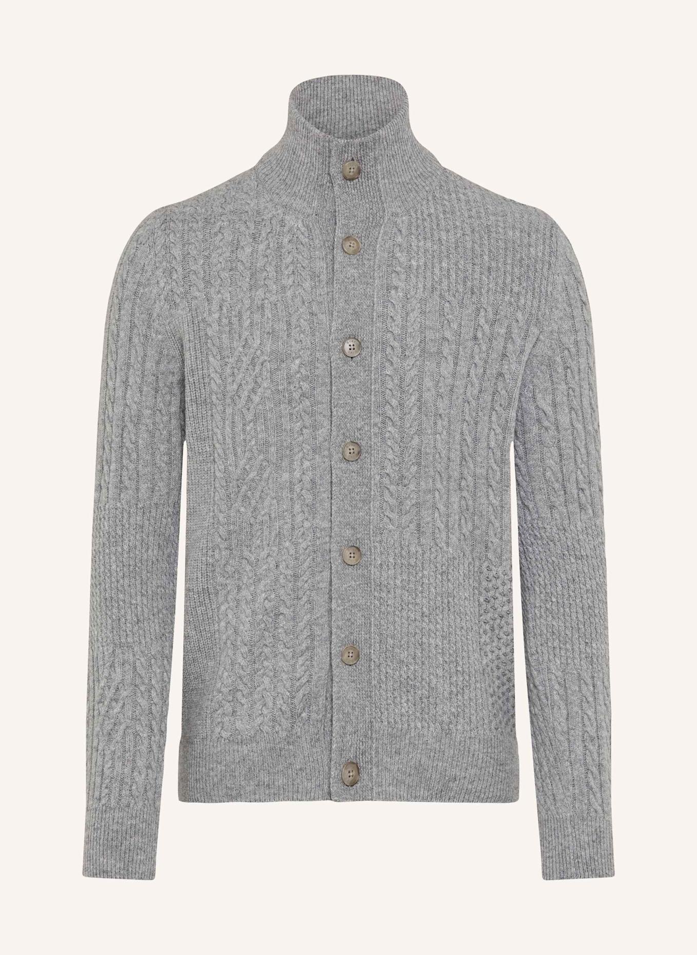 BRAX Strickjacke STYLE JEFF: GRAU