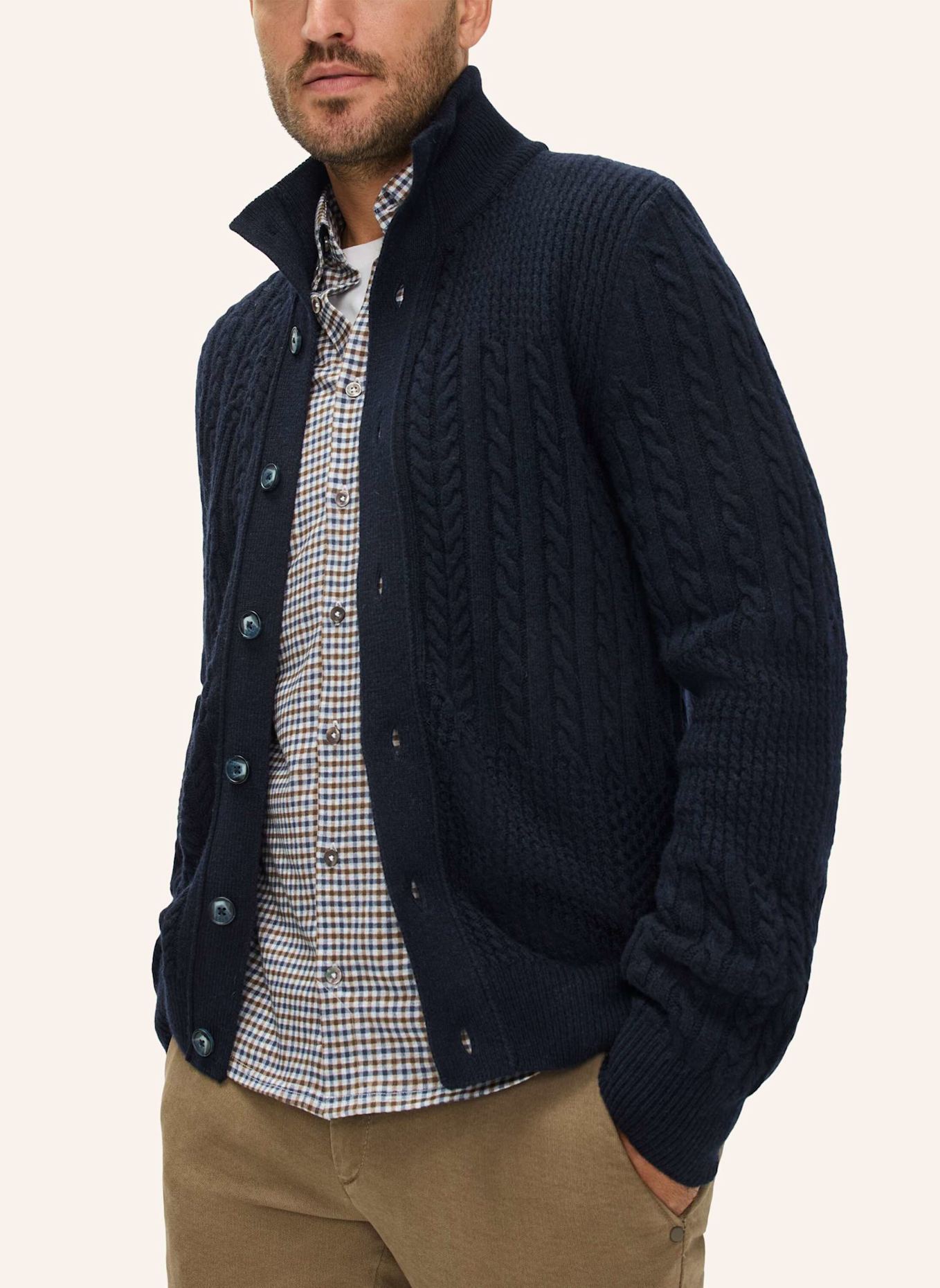 BRAX Strickjacke STYLE JEFF: BLAU