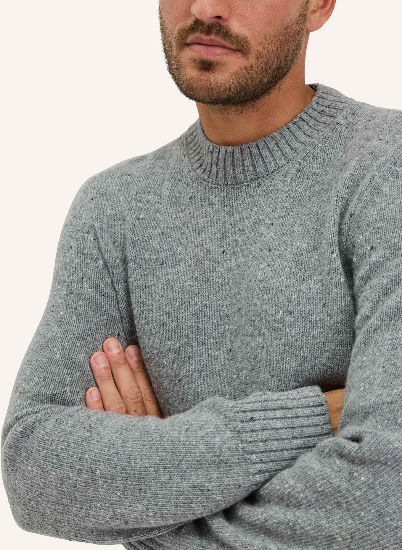 BRAX Strickpullover STYLE BUDDY: GRAU