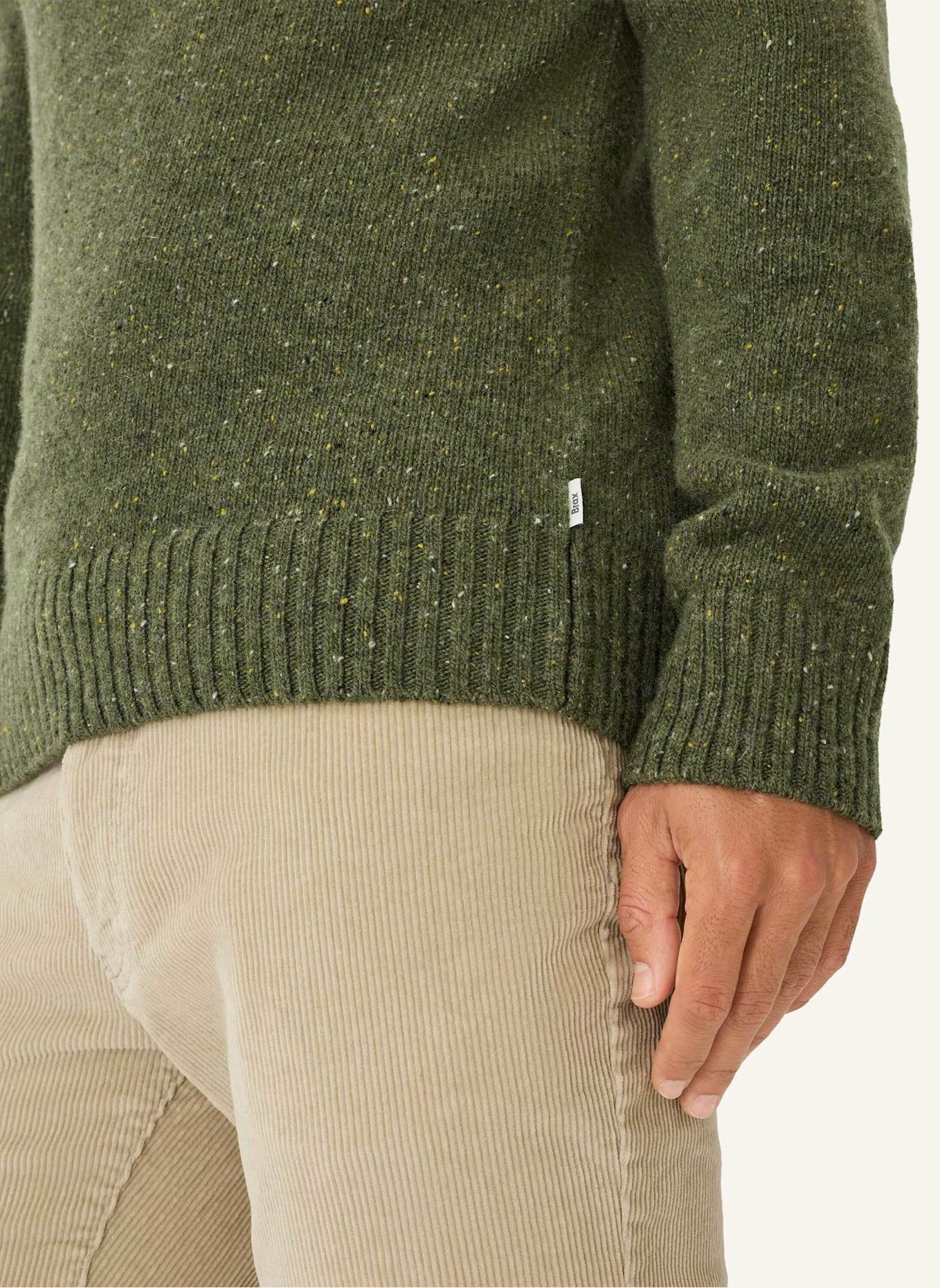 BRAX Strickpullover STYLE BUDDY: KHAKI