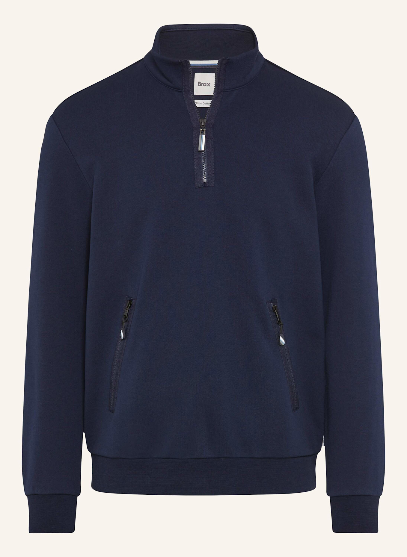 BRAX Sweatshirt STYLE SION: DUNKELBLAU