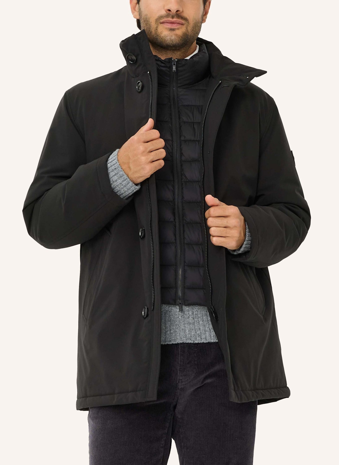 BRAX Parka STYLE GLEN: SCHWARZ