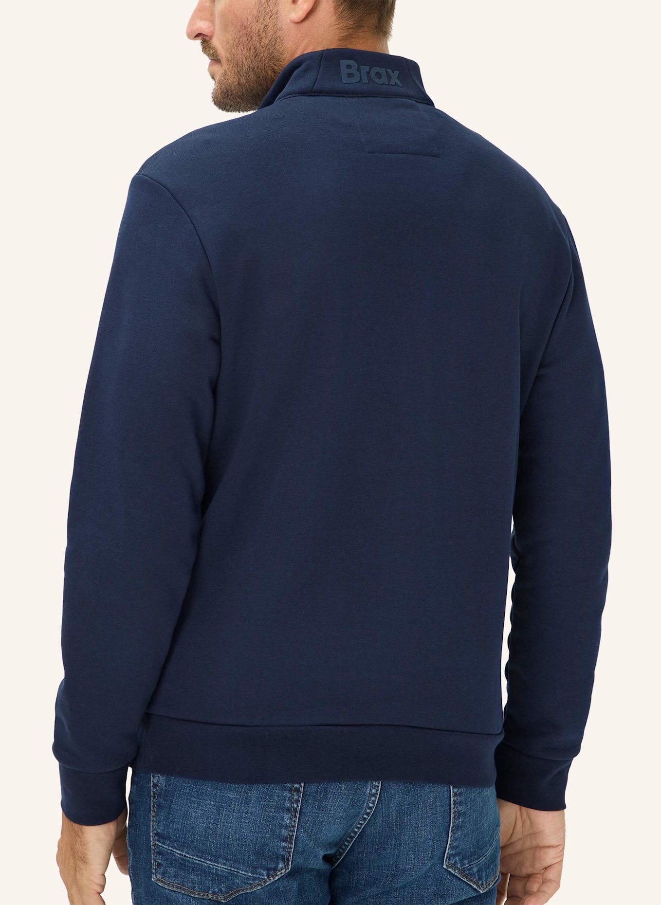 BRAX Sweatshirt STYLE SION: DUNKELBLAU