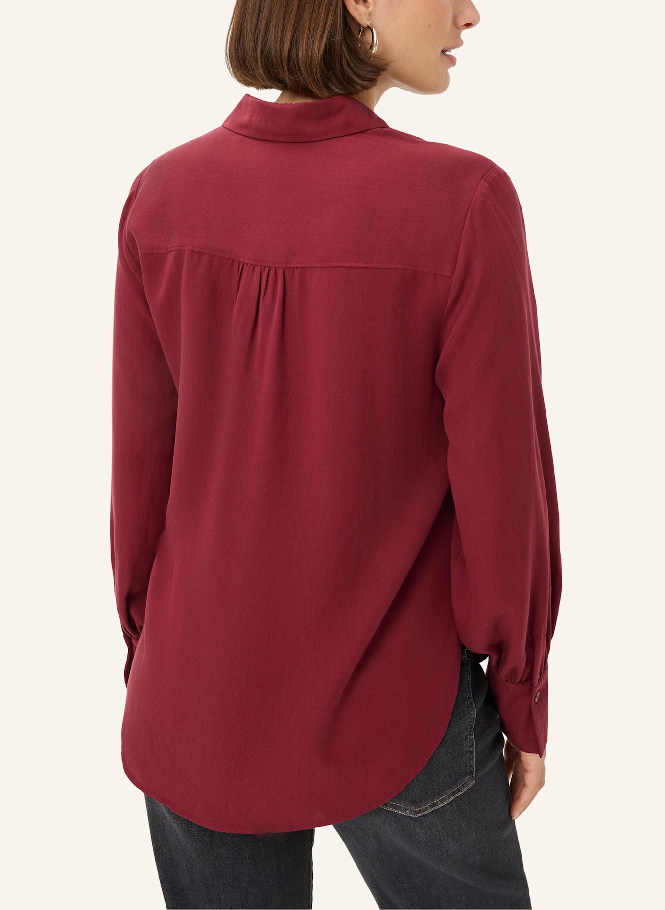 BRAX Hemdbluse STYLE VIC: DUNKELROT