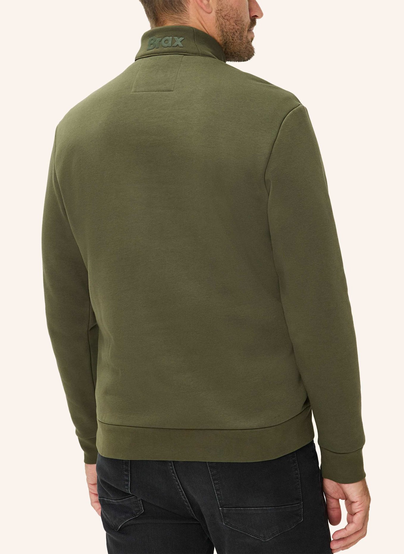 BRAX Sweatshirt STYLE SION: KHAKI