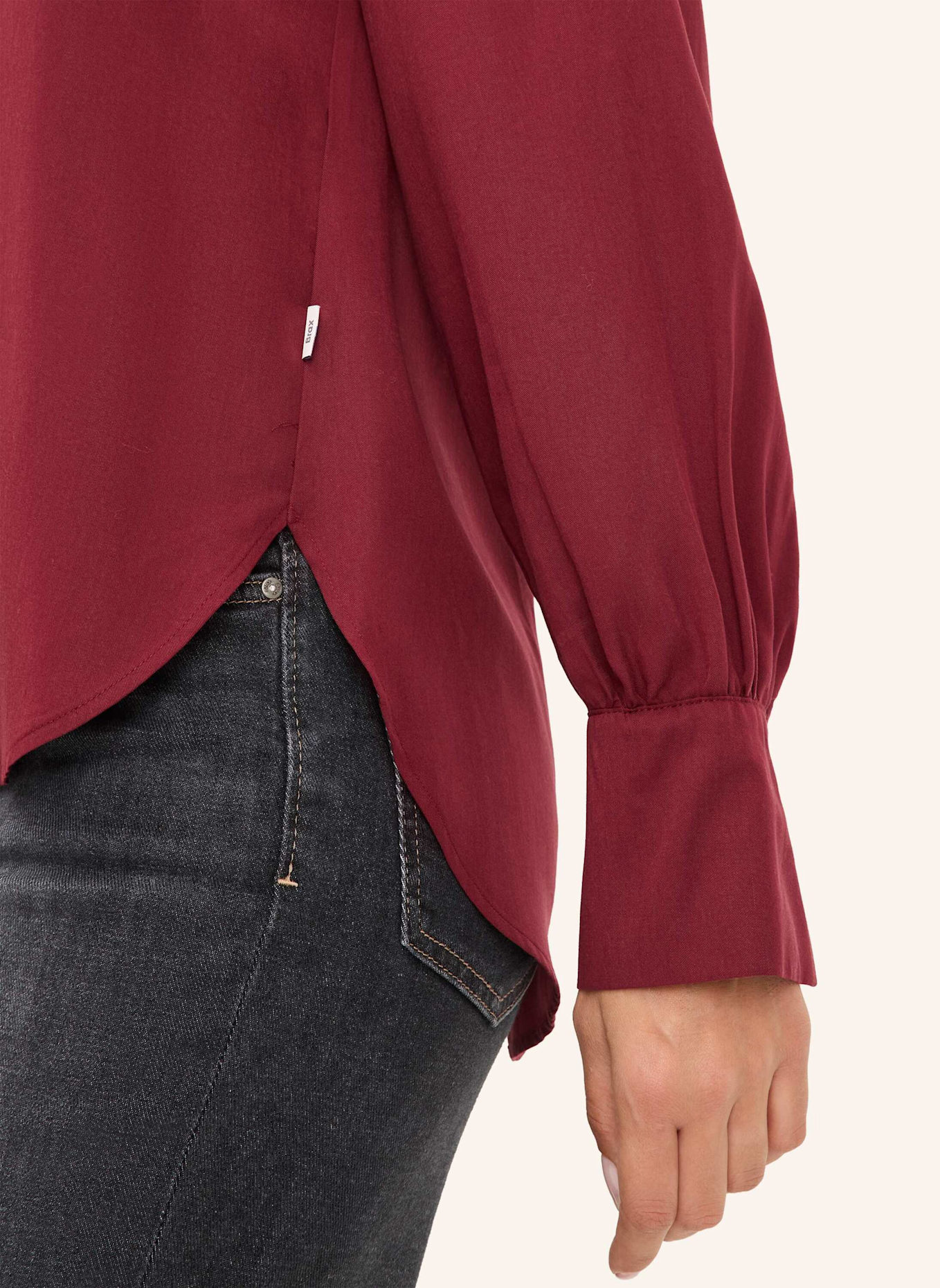 BRAX Hemdbluse STYLE VIC: DUNKELROT