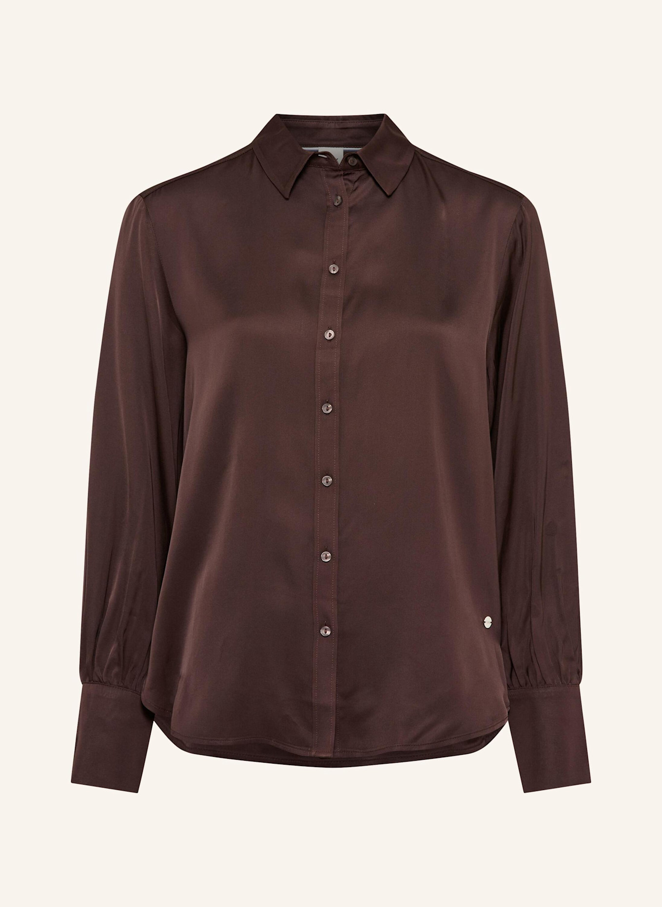 BRAX Hemdbluse STYLE VIC: DUNKELBRAUN