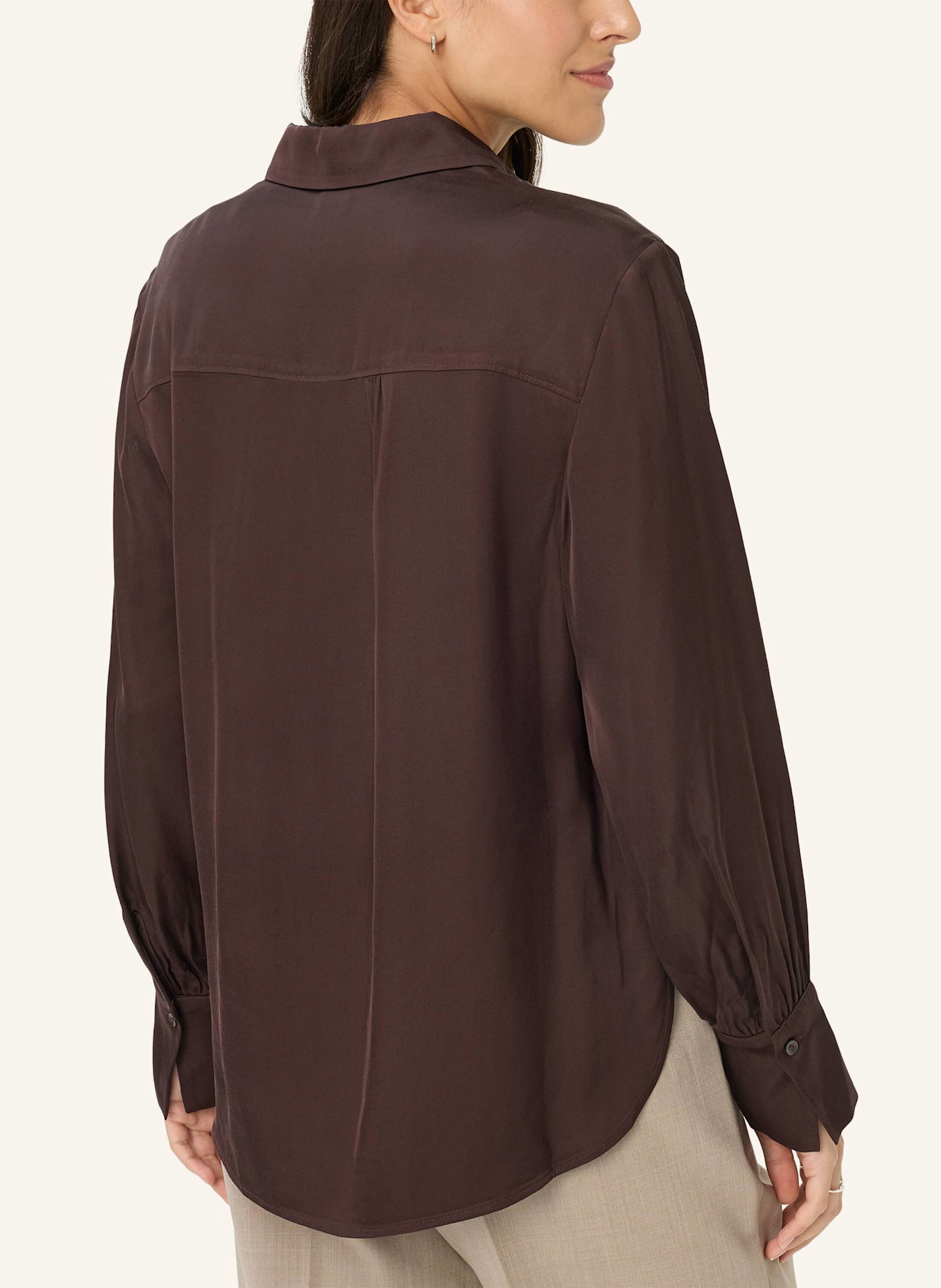 BRAX Hemdbluse STYLE VIC: DUNKELBRAUN