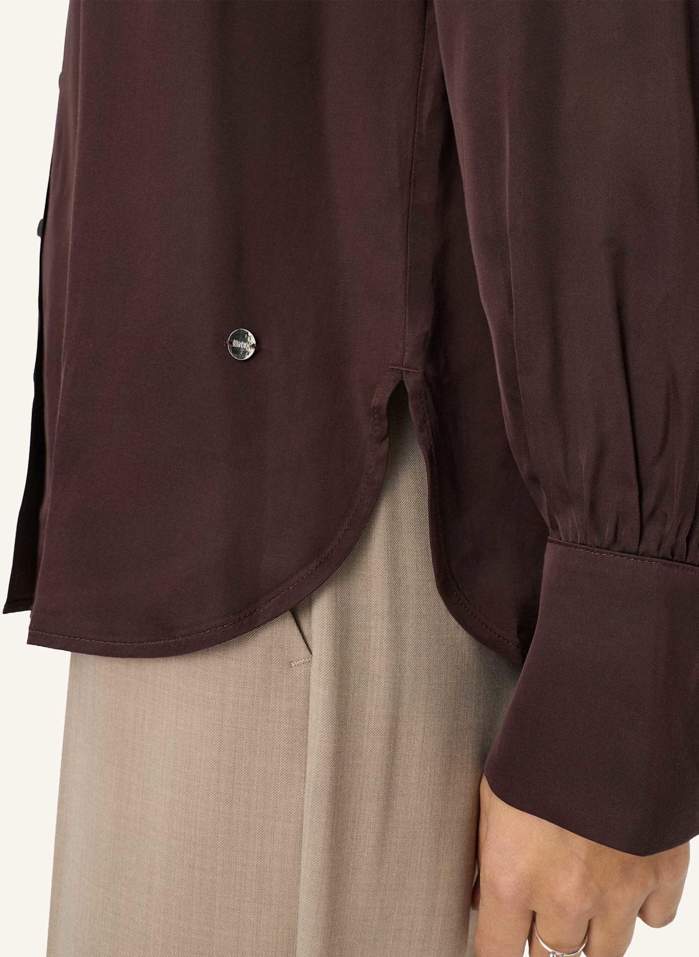 BRAX Hemdbluse STYLE VIC: DUNKELBRAUN