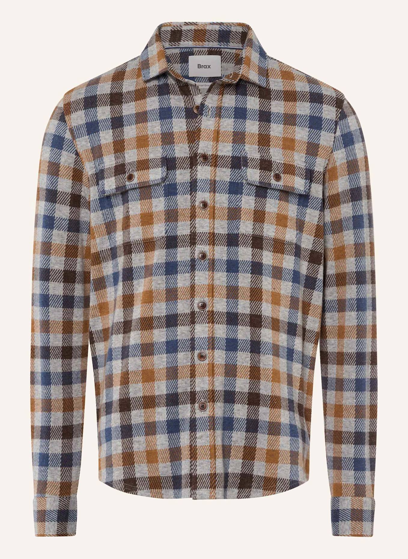 BRAX Overshirt STYLE SANTIAGO: BRAUN
