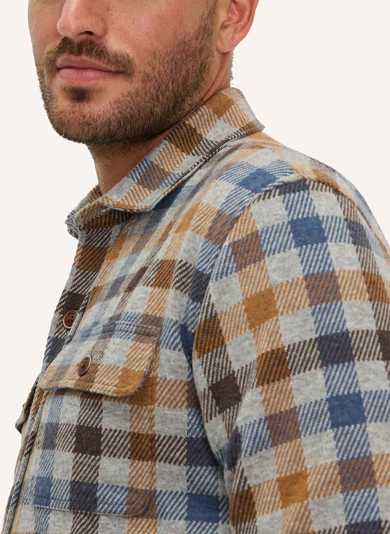 BRAX Overshirt STYLE SANTIAGO: BRAUN