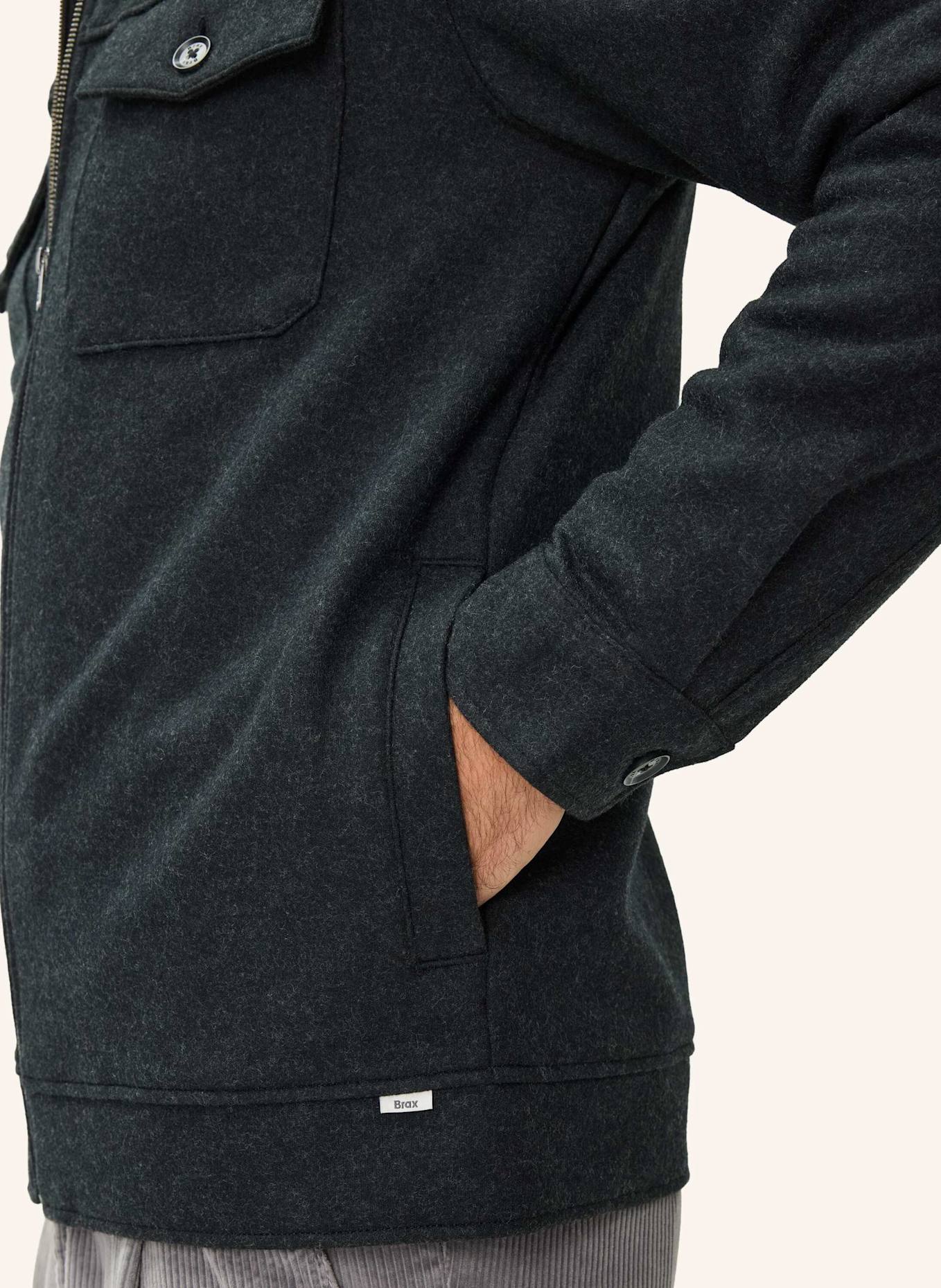 BRAX Overshirt STYLE SANTIAGO: DUNKELGRAU