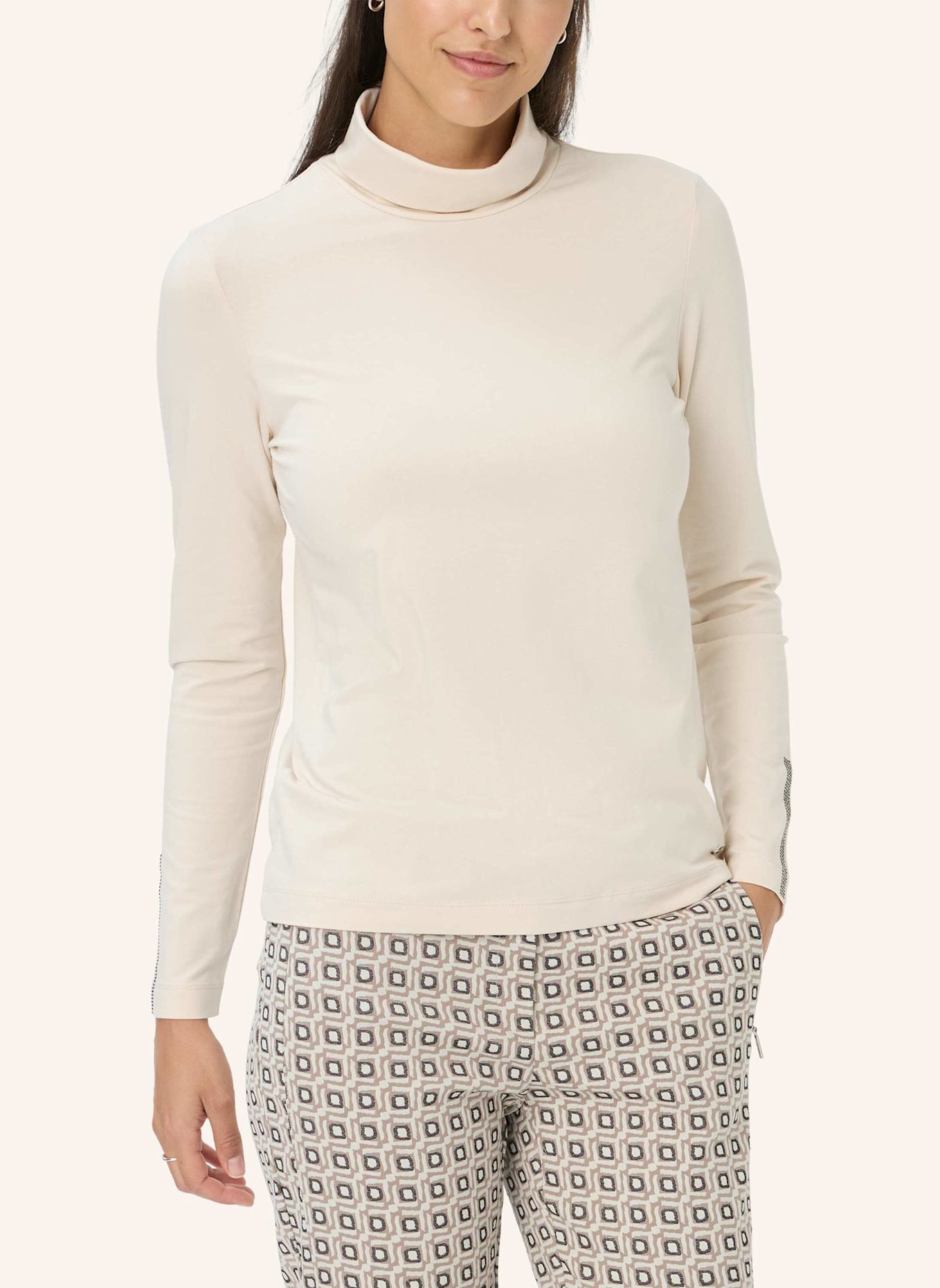 BRAX Rollkragenshirt CARINA L: BEIGE