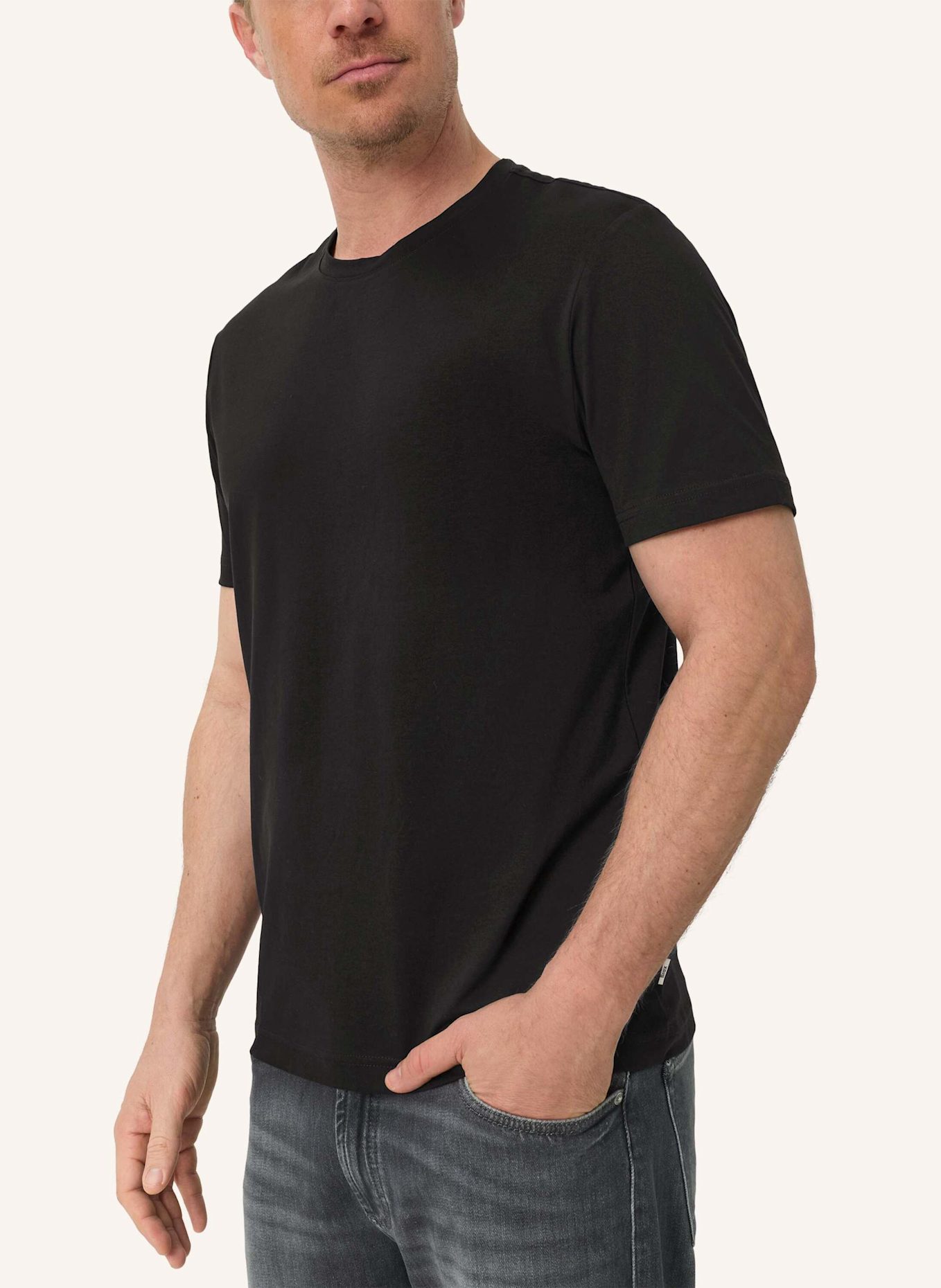 BRAX T-Shirt STYLE TED: SCHWARZ