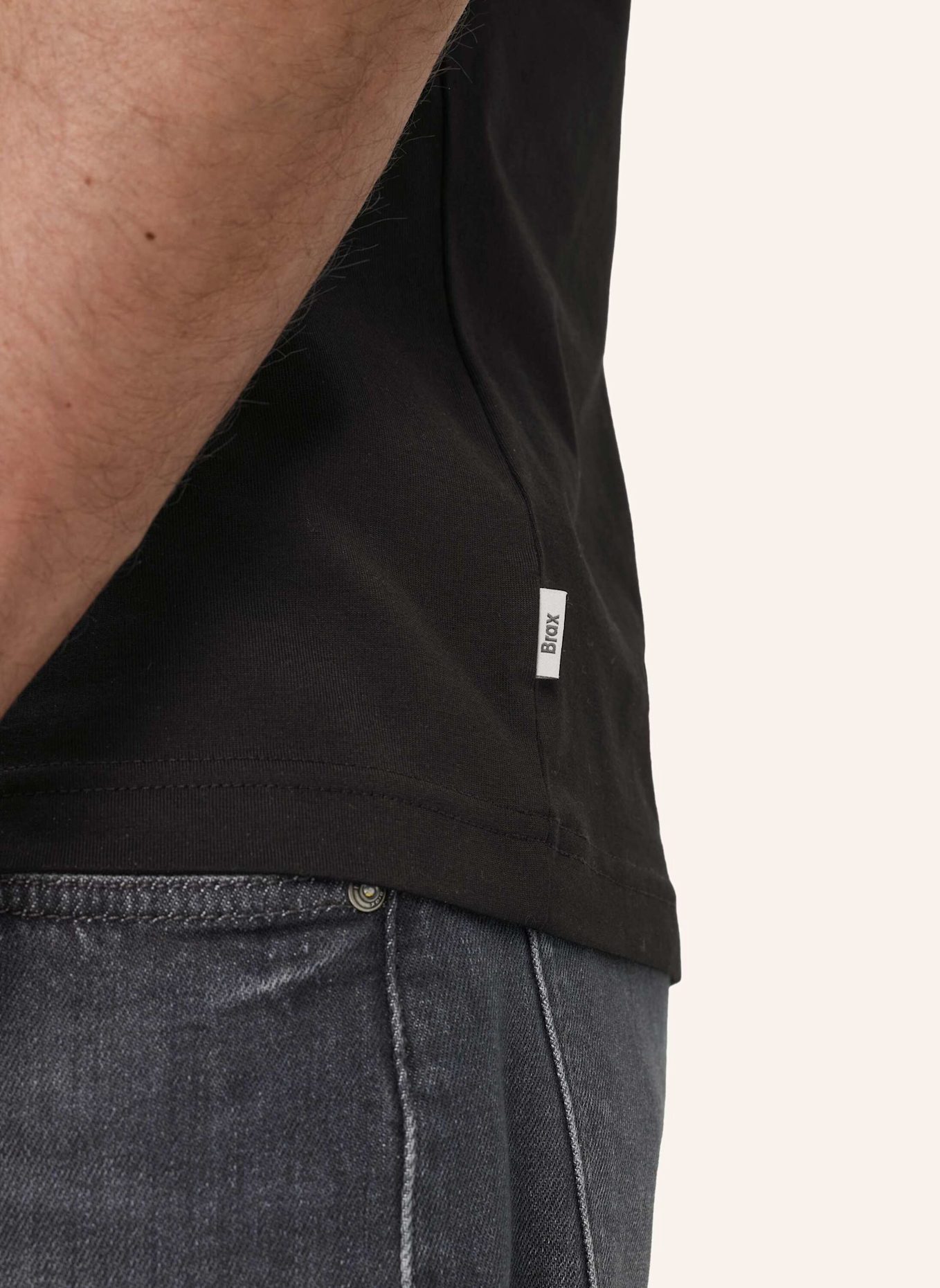 BRAX T-Shirt STYLE TED: SCHWARZ