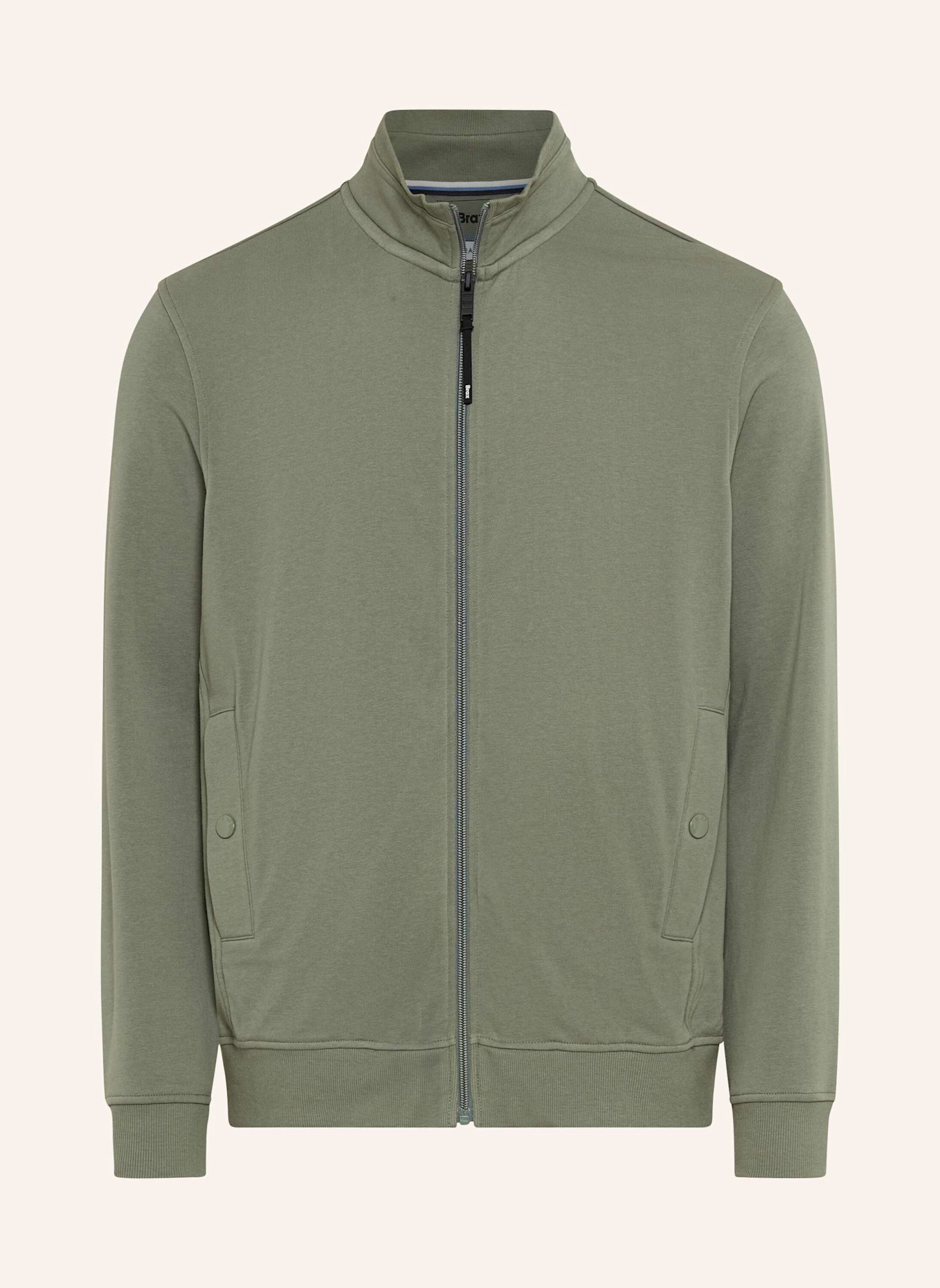 BRAX Sweatjacke STYLE SCOTT: DUNKELGRÜN
