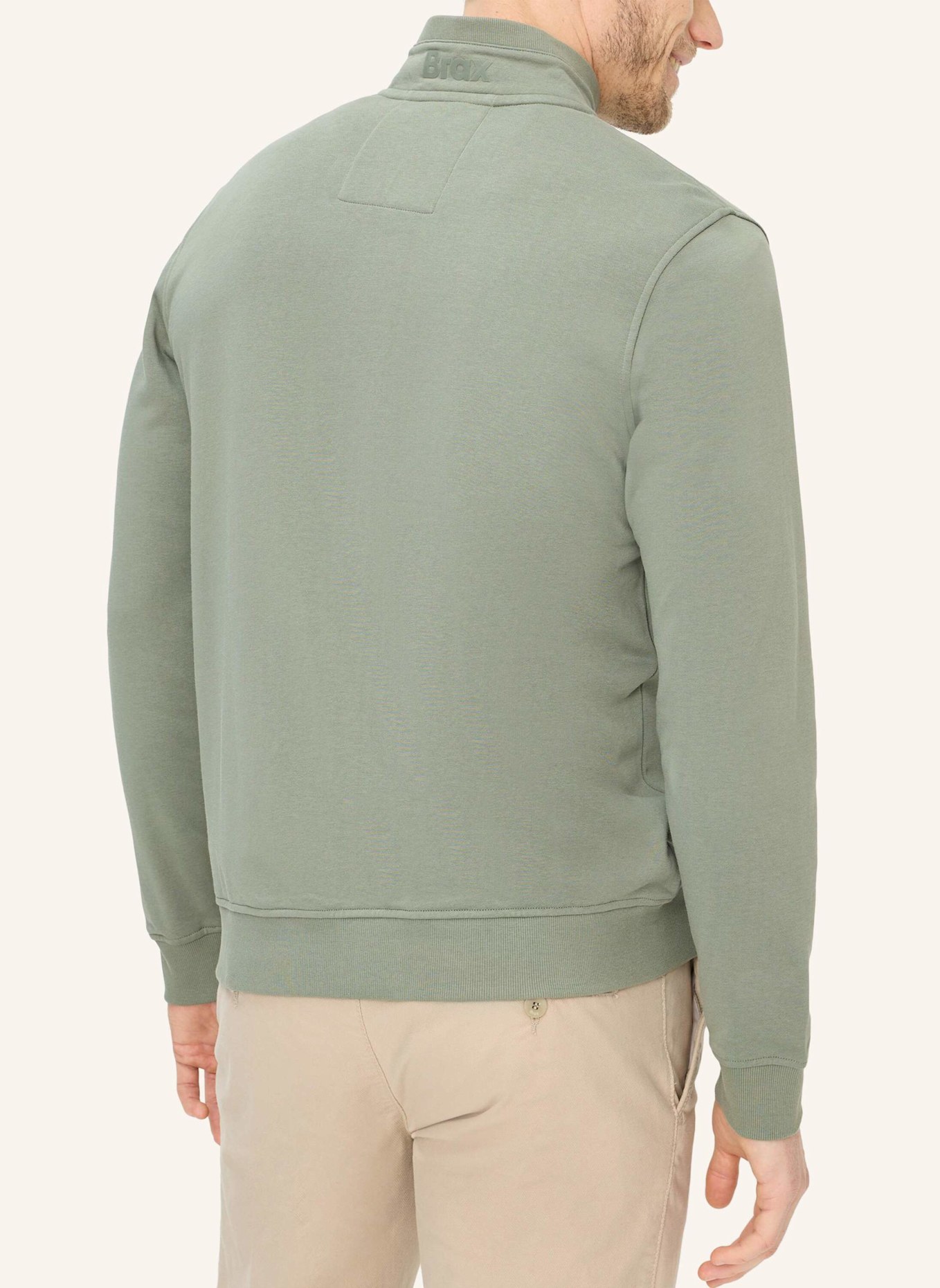 BRAX Sweatjacke STYLE SCOTT: DUNKELGRÜN