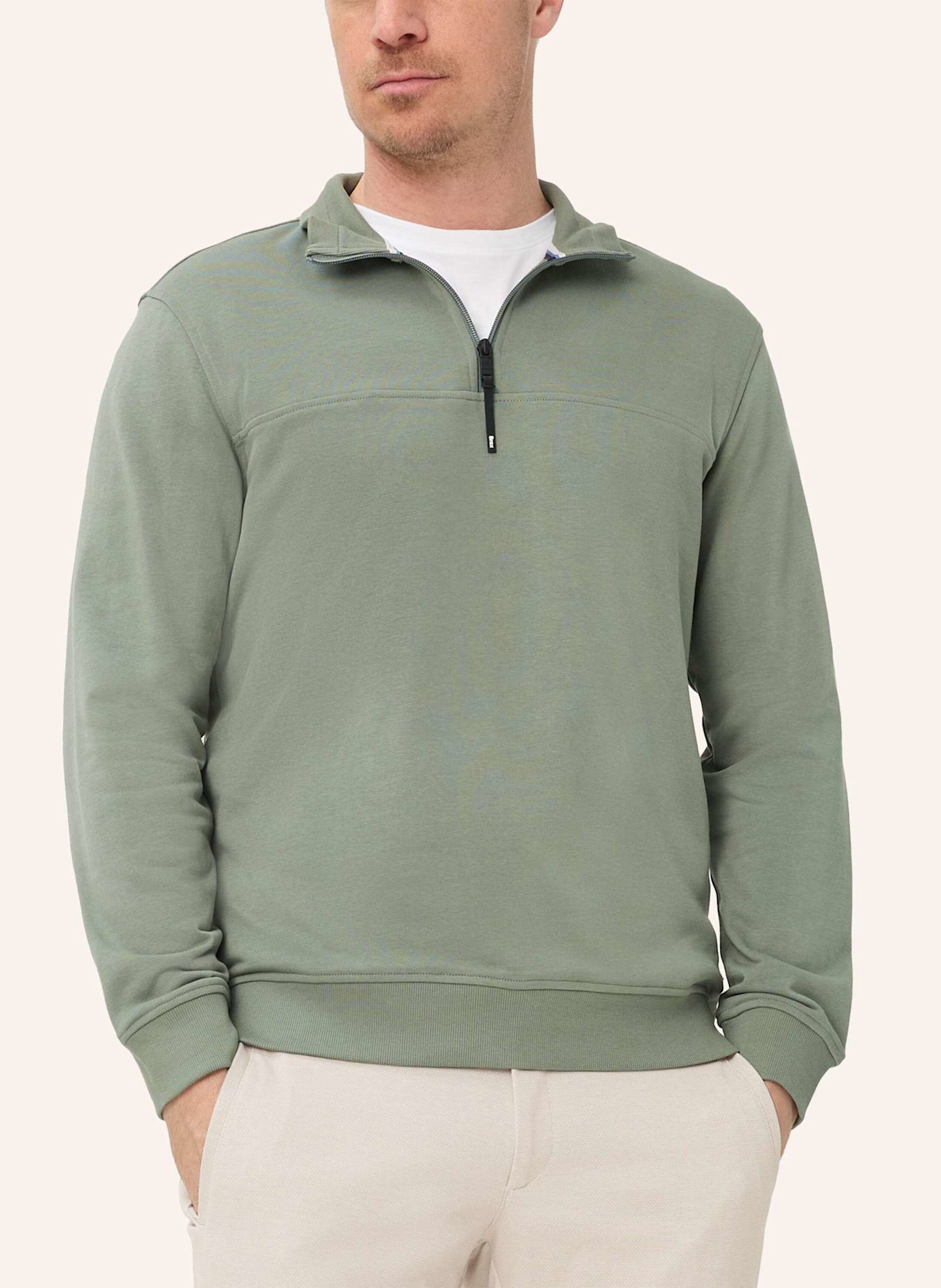 BRAX Sweatshirt STYLE SION: DUNKELGRÜN
