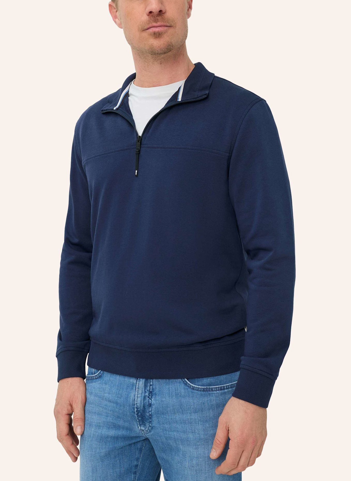 BRAX Sweatshirt STYLE SION: DUNKELBLAU