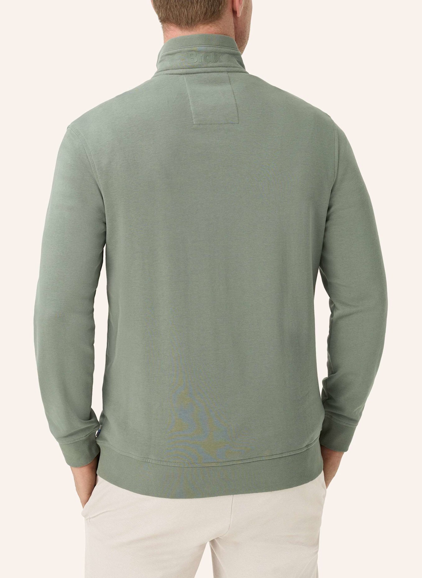 BRAX Sweatshirt STYLE SION: DUNKELGRÜN