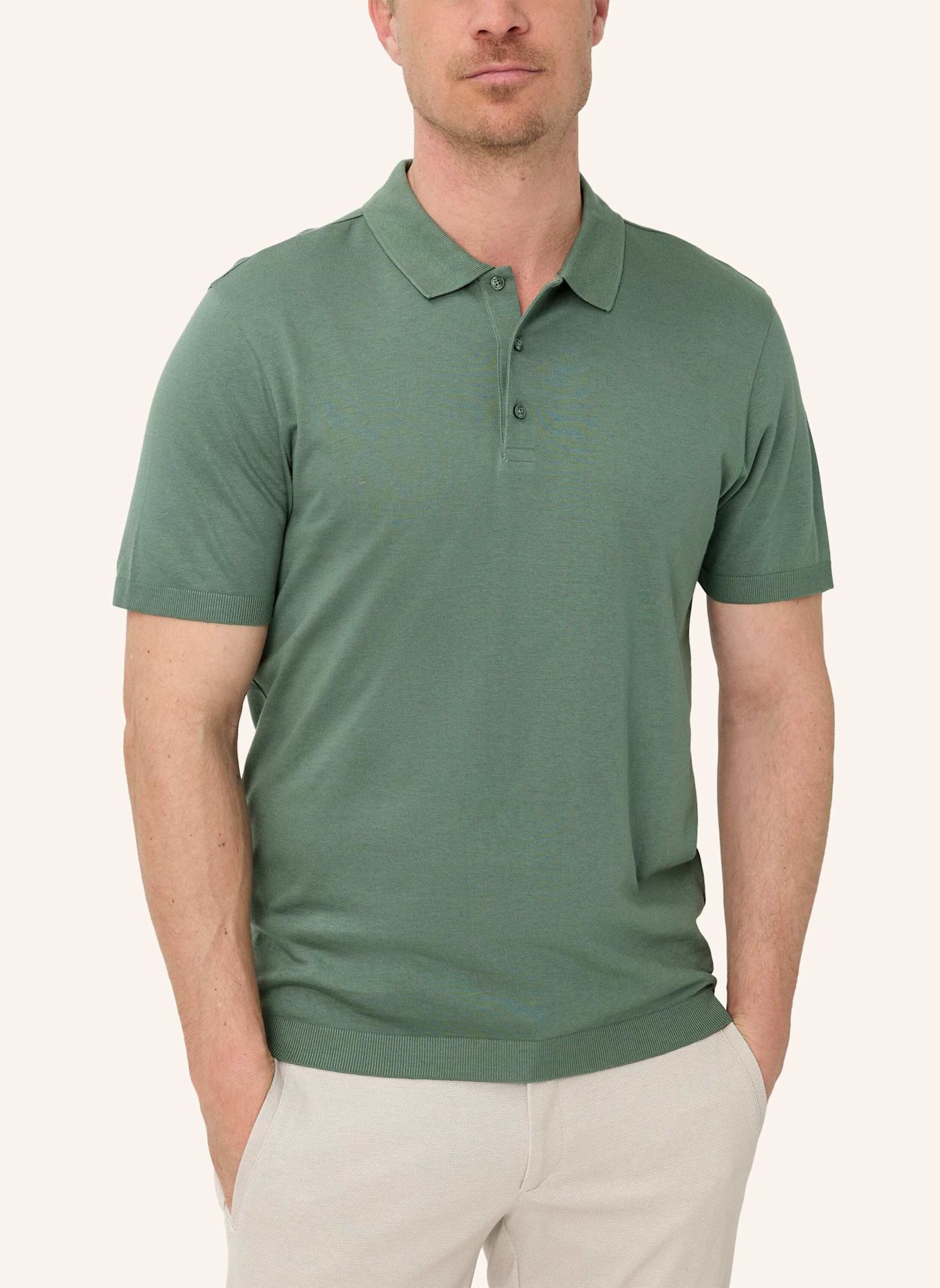 BRAX Poloshirt STYLE PARVIS: DUNKELGRÜN