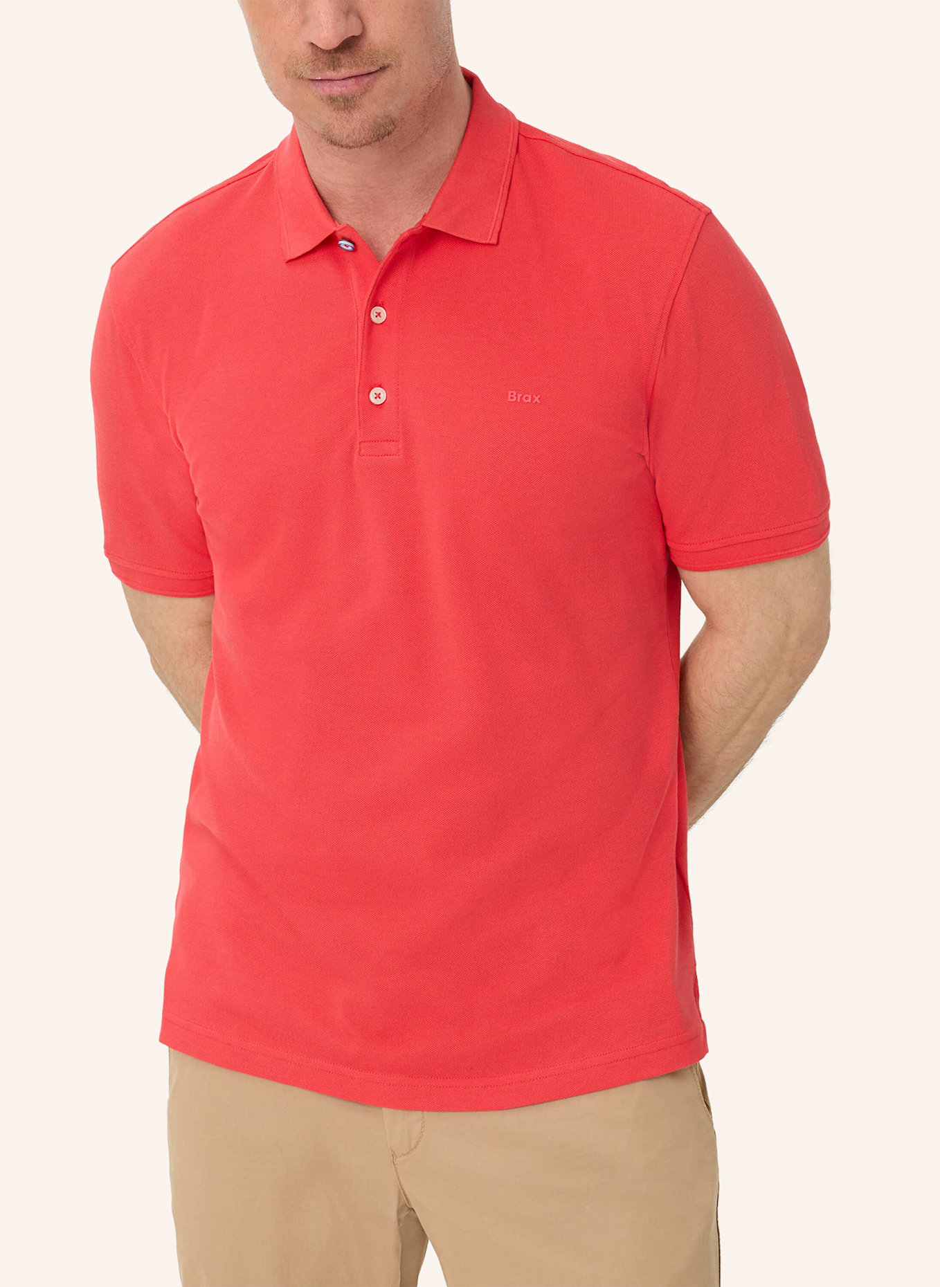 BRAX Piqué-Poloshirt STYLE PETE: ROT