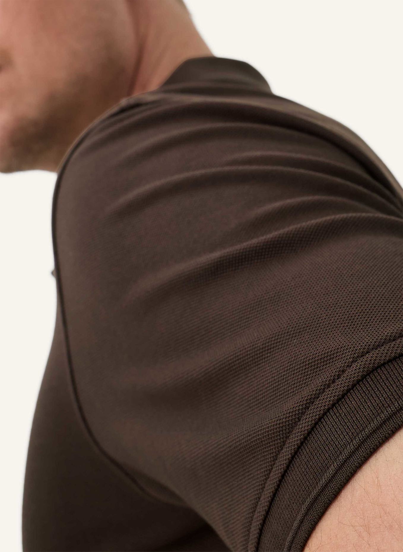 BRAX Piqué-Poloshirt STYLE PETE: BRAUN