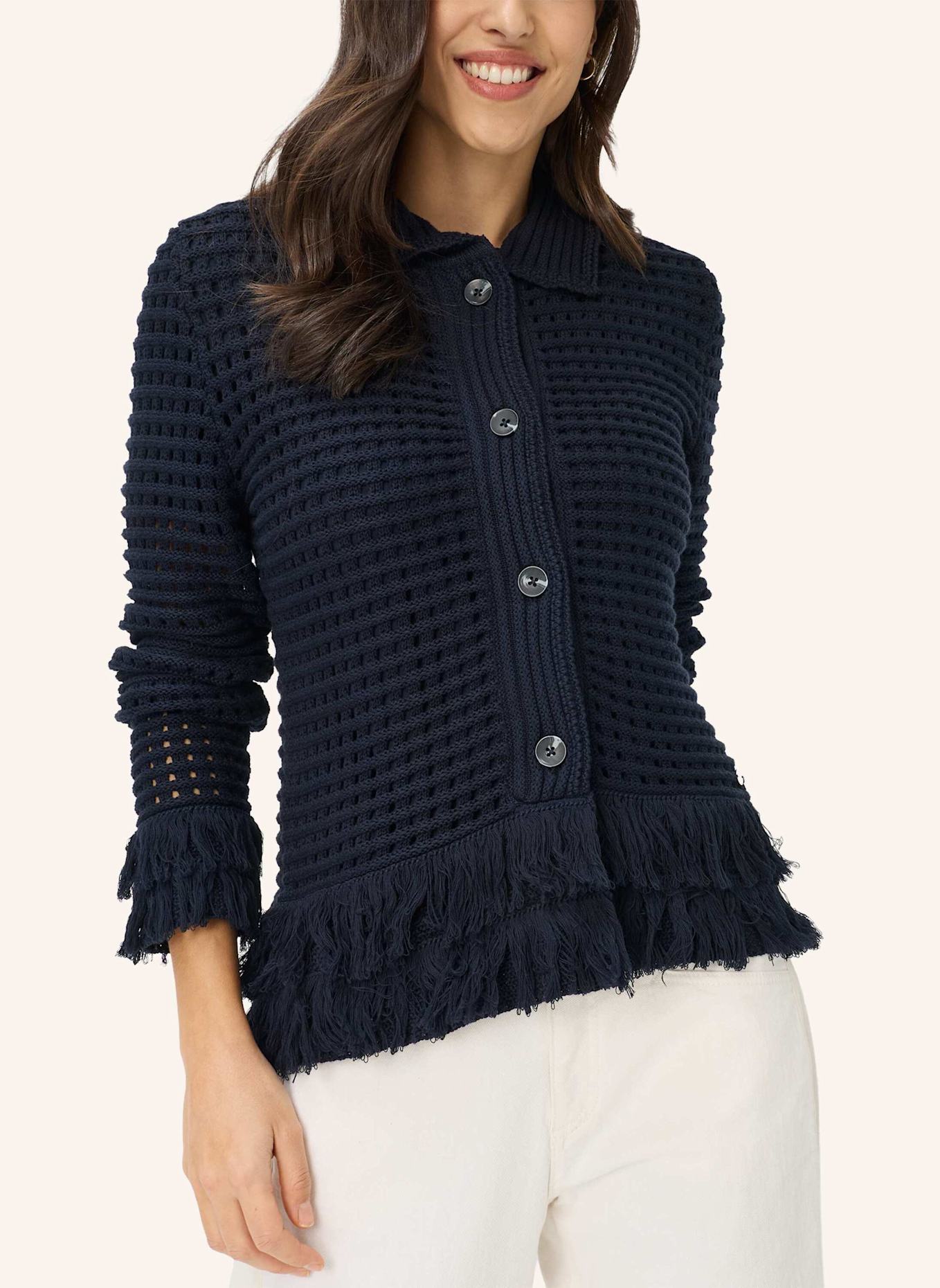 BRAX Strickjacke STYLE AMI: BLAU
