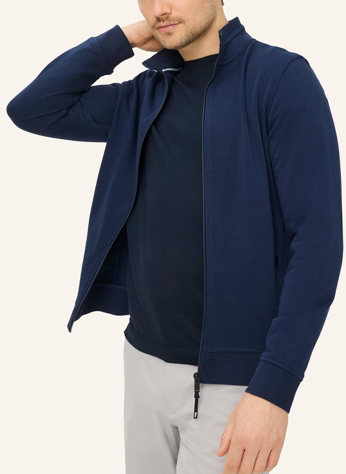 BRAX Sweatjacke STYLE SCOTT: DUNKELBLAU