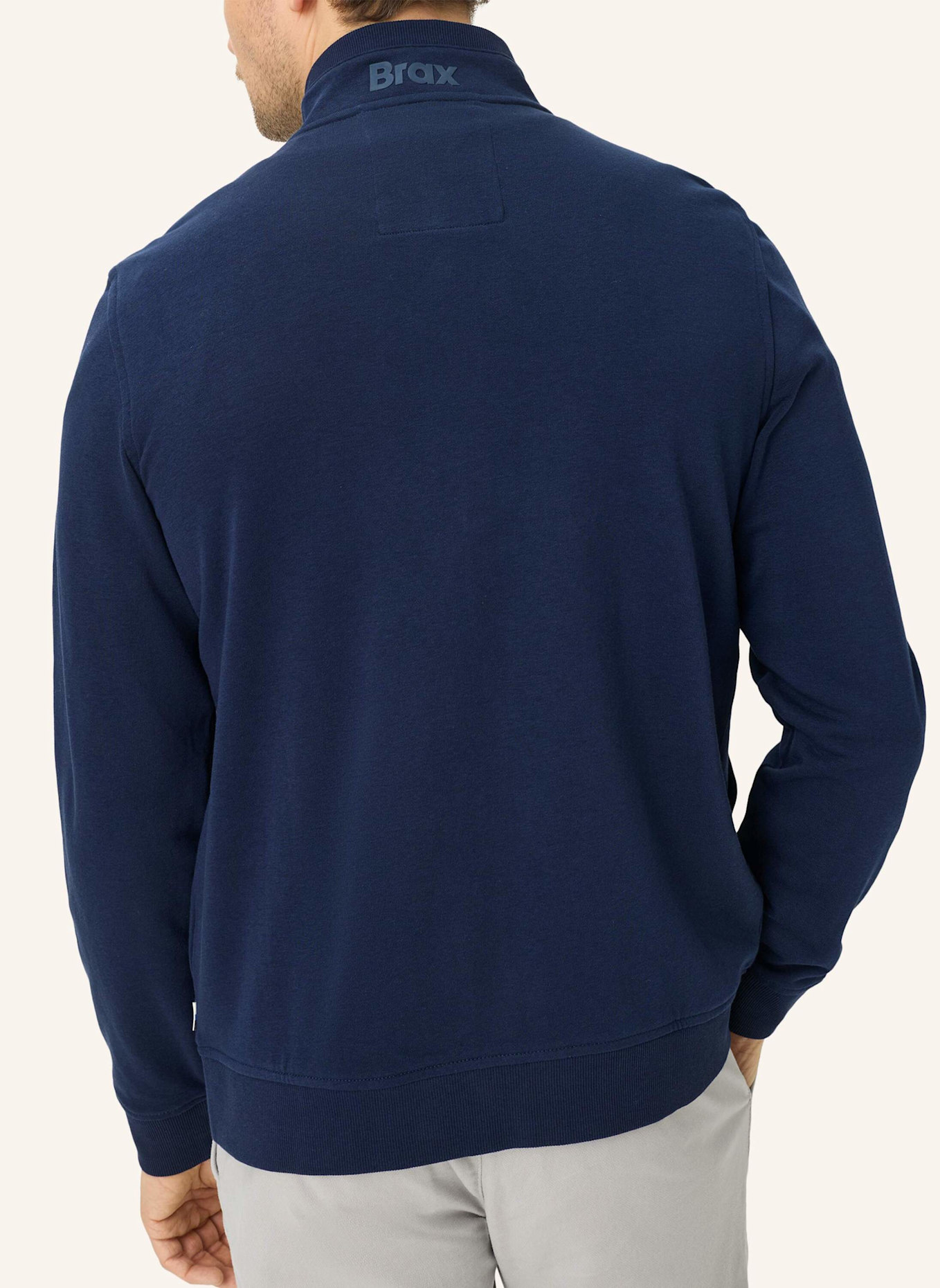 BRAX Sweatjacke STYLE SCOTT: DUNKELBLAU