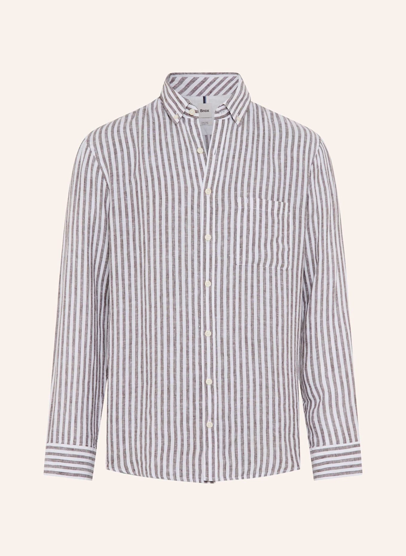 BRAX Hemd STYLE DANIEL: BRAUN