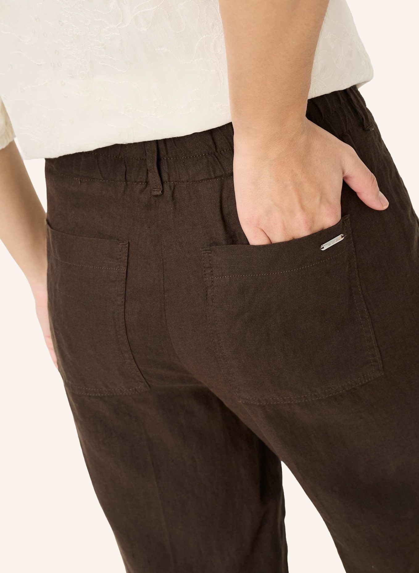 BRAX 7/8-Leinenhose MAINE: BRAUN