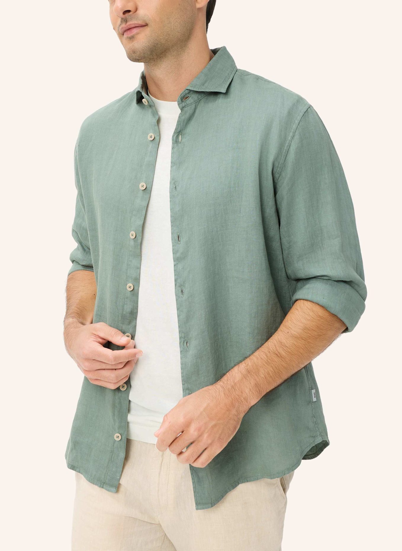 BRAX Hemd STYLE HAROLD: DUNKELGRÜN