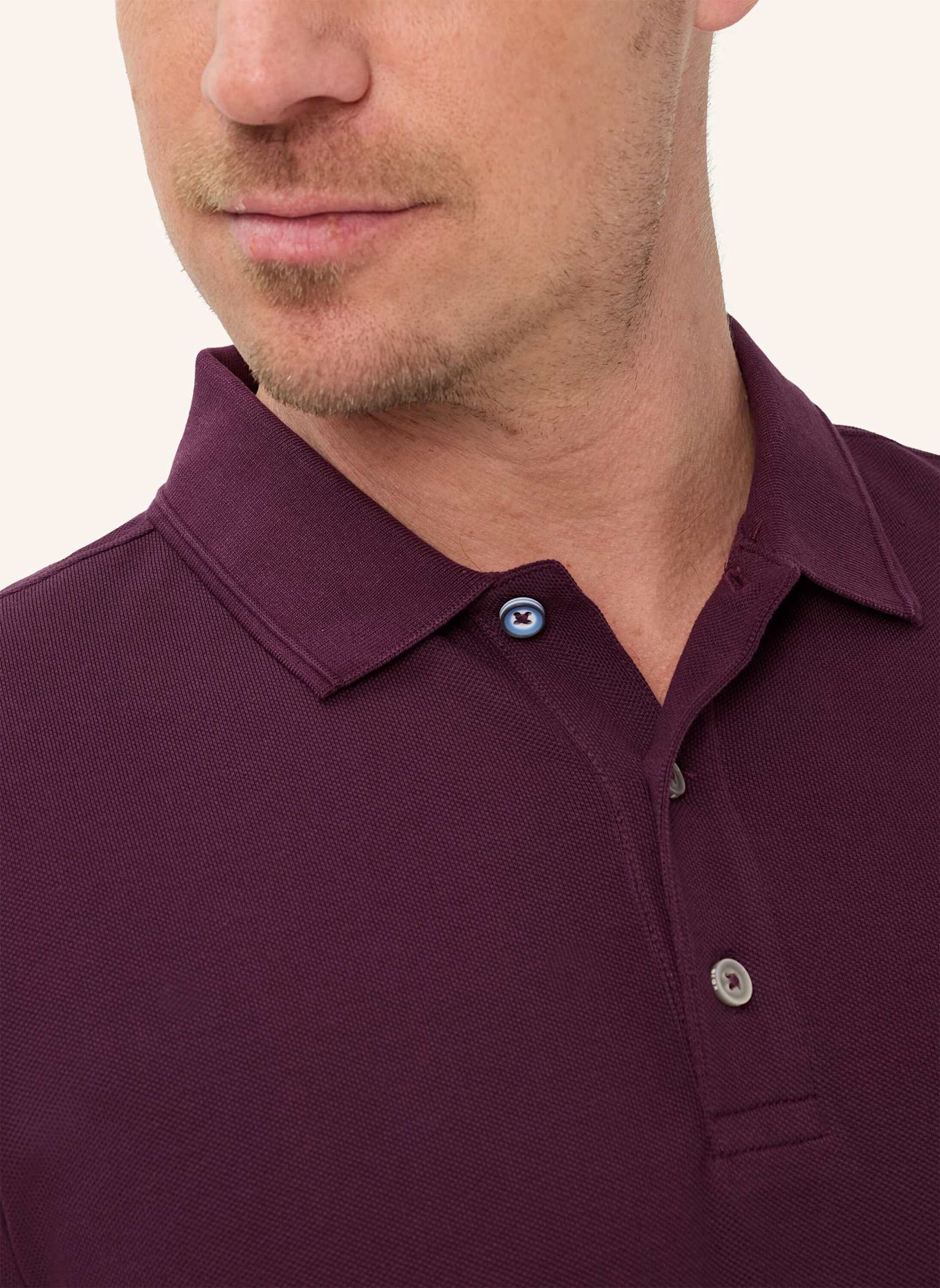 BRAX Piqué-Poloshirt STYLE PETE: DUNKELLILA