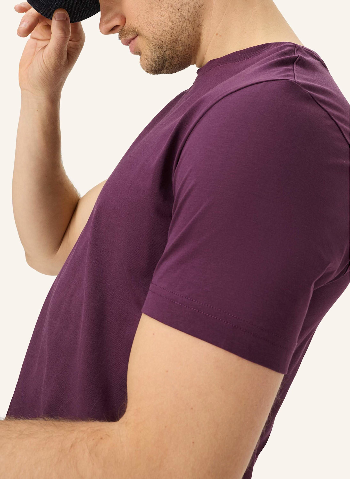 BRAX T-Shirt STYLE TED: DUNKELLILA