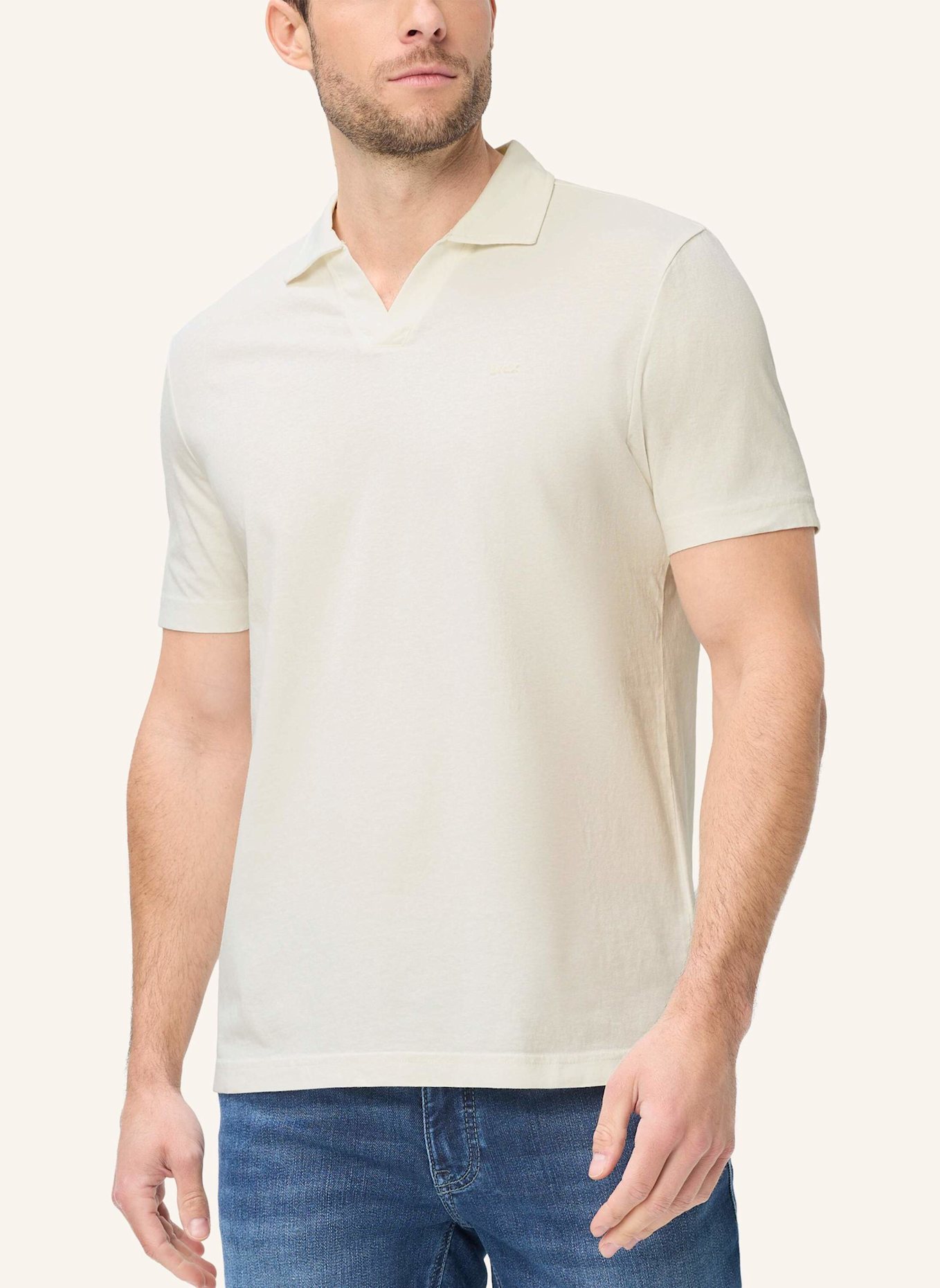 BRAX Poloshirt STYLE PAZ: WEISS